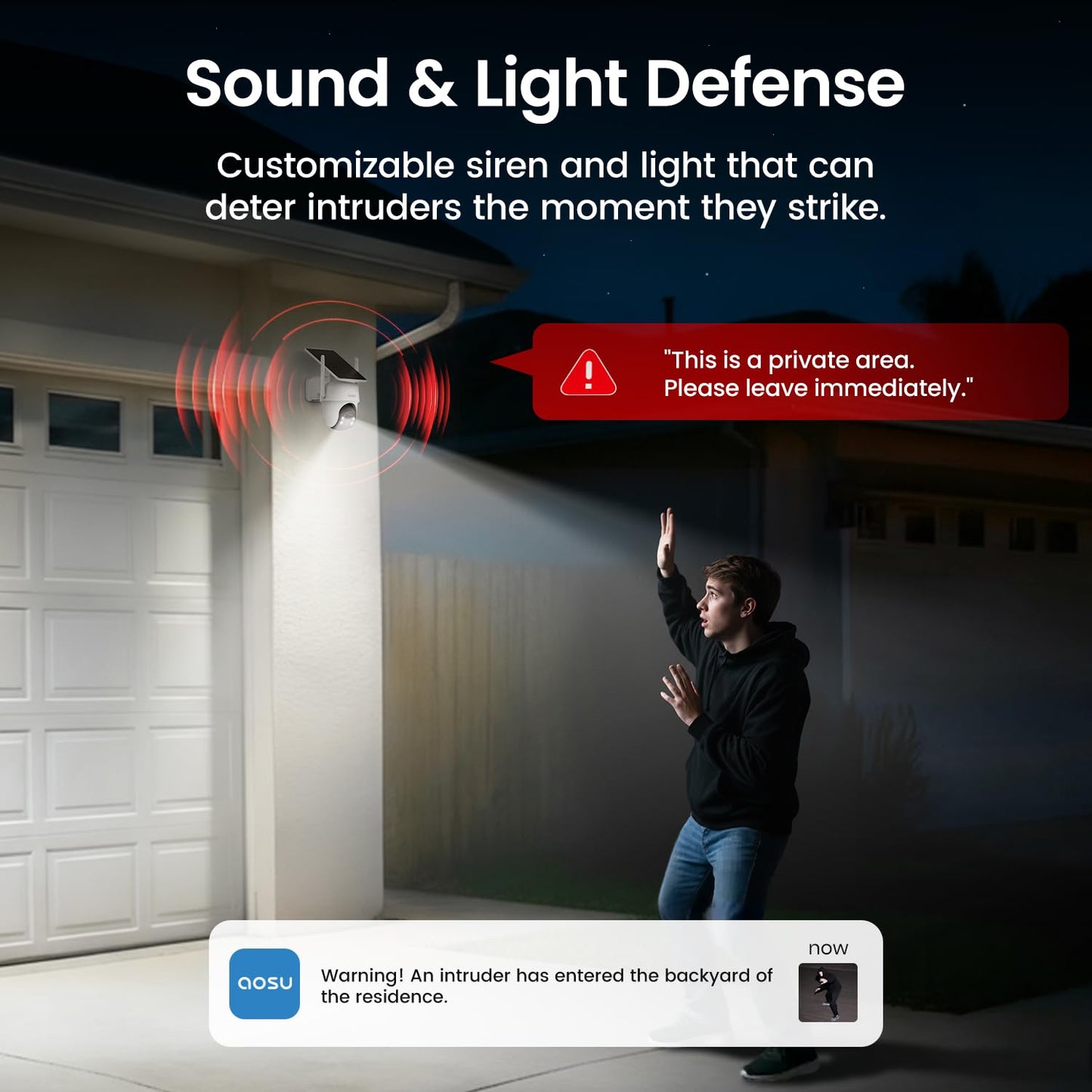 aosu Security Cameras Outdoor Wireless, 4 Cam-Kit, No Subscription Required, Solar-Powered, Home Security Cameras System with 360° Pan & Tilt, Auto Tracking, 2K Color Night Vision, Easy Setup