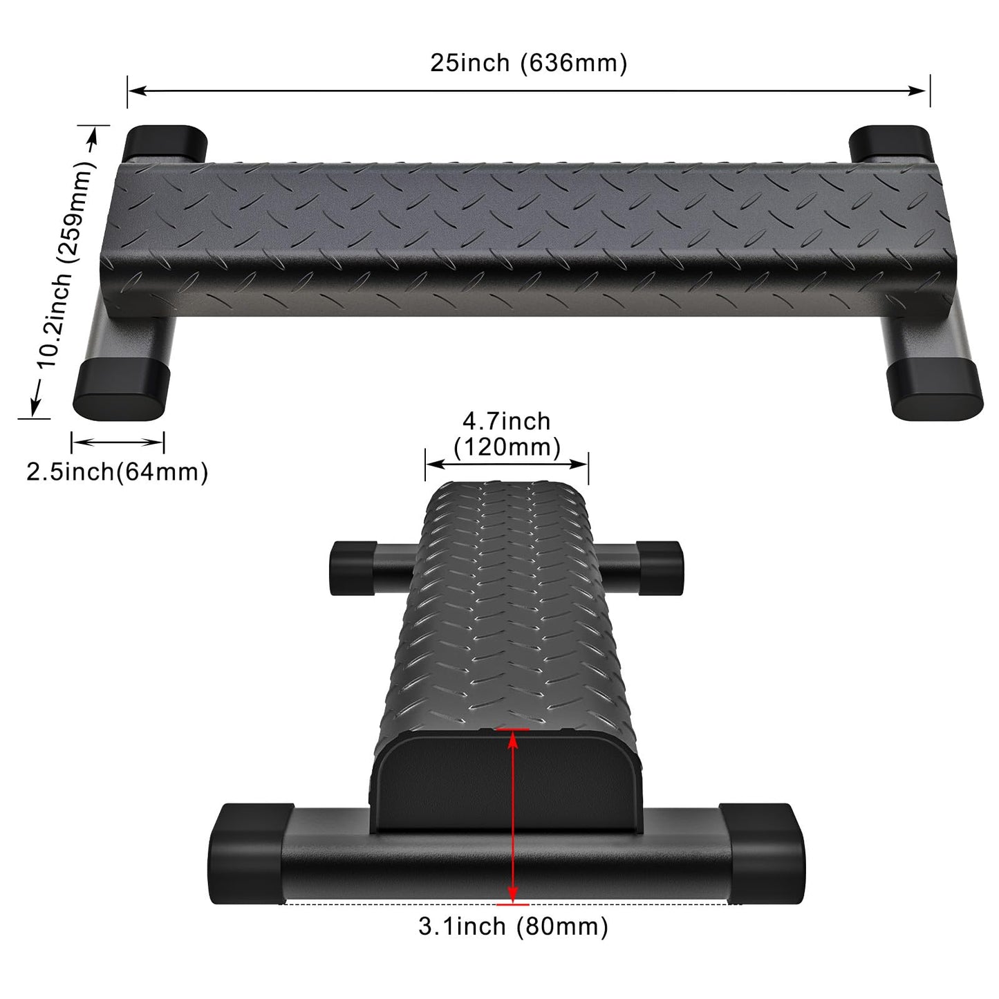 Kipika Versatile Calf Raise Bar - Heavy Duty Steel Standing Calf Raise Machine for Home Gym, Anti-Slip Design - Perfect for Calf Raises, Squats, Foot Stretches & Dip Exercises - Supports up to 800lbs (C: (4.7" Wide Tube))