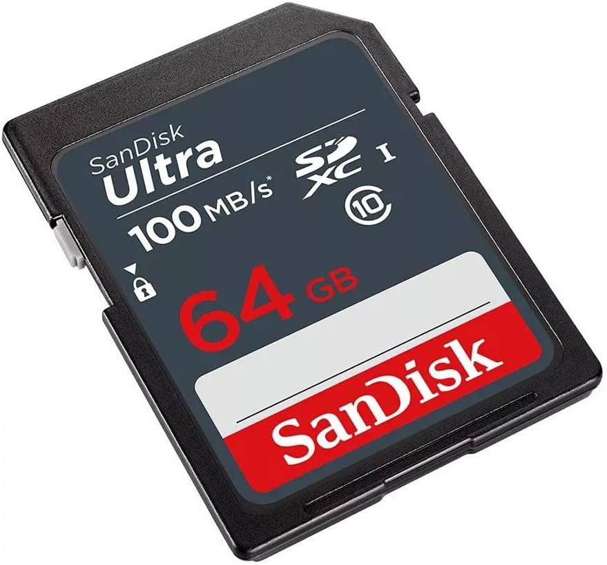 Sandisk 64GB 100MB/s, C10, U1, Ultra SDXC UHS-I Memory Card - Full HD, SD Card