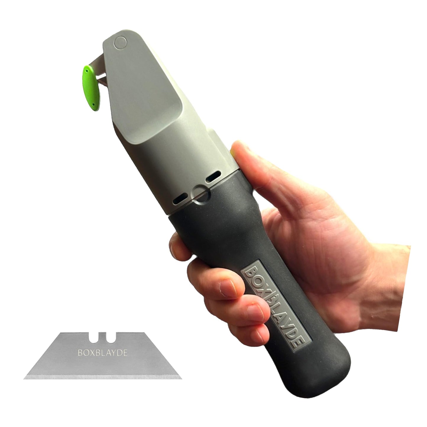 BoxBlayde Premium Electric Cardboard Cutter - The Ultimate Tool for Effortless Box Cutting - Heavy Duty Power Box Cutter Ideal for Home, Office and Industrial Use.