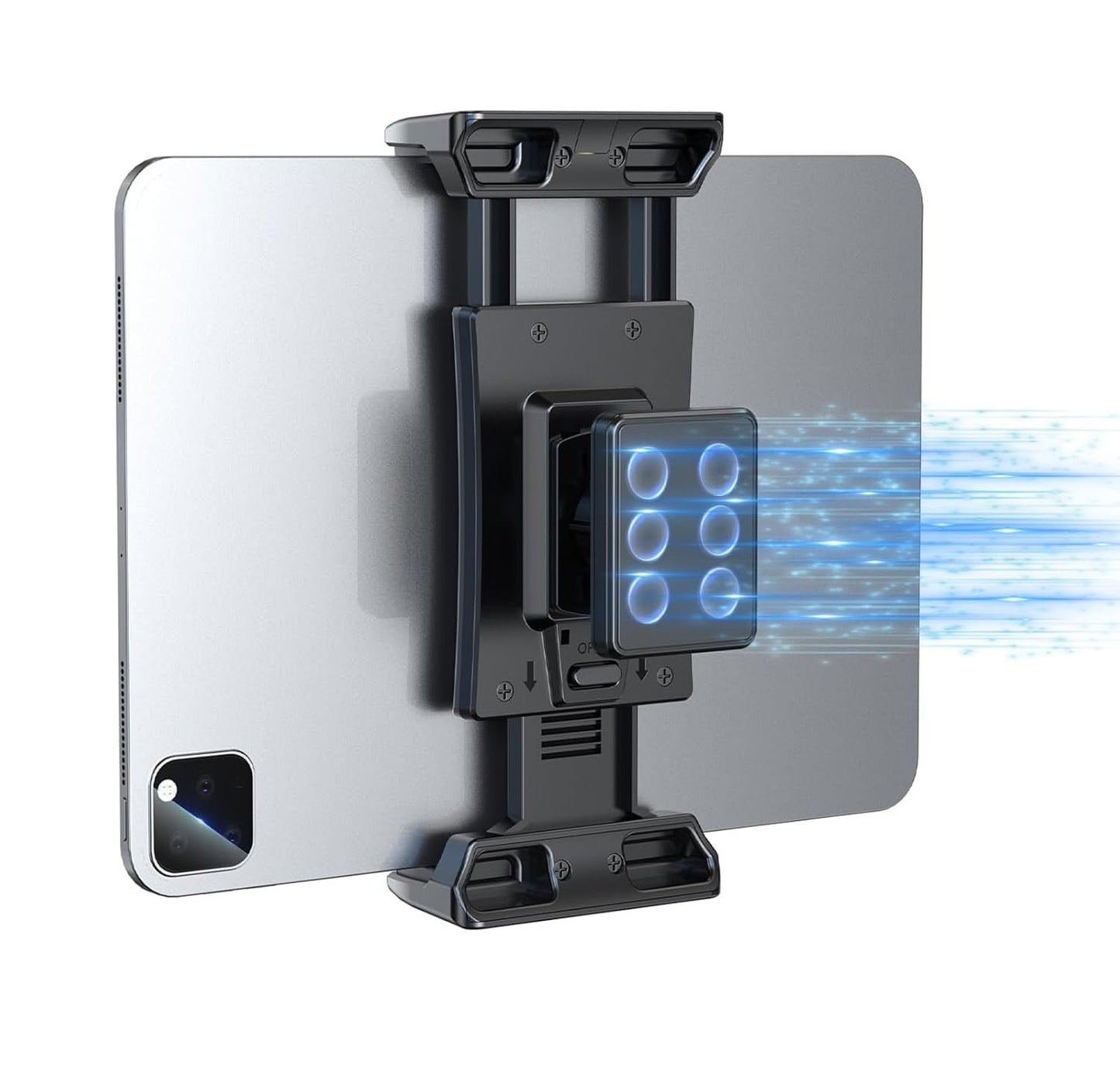 OHLPRO Magnetic Tablet Wall Mount Holder for Metal Surface, Super Power Magnet iPad Wall Holder 360° Rotation fit 5"-13" Phone and Tablet Great for Cabinet/Fridges/Metal Rack/Whiteboard/Gym Equipment