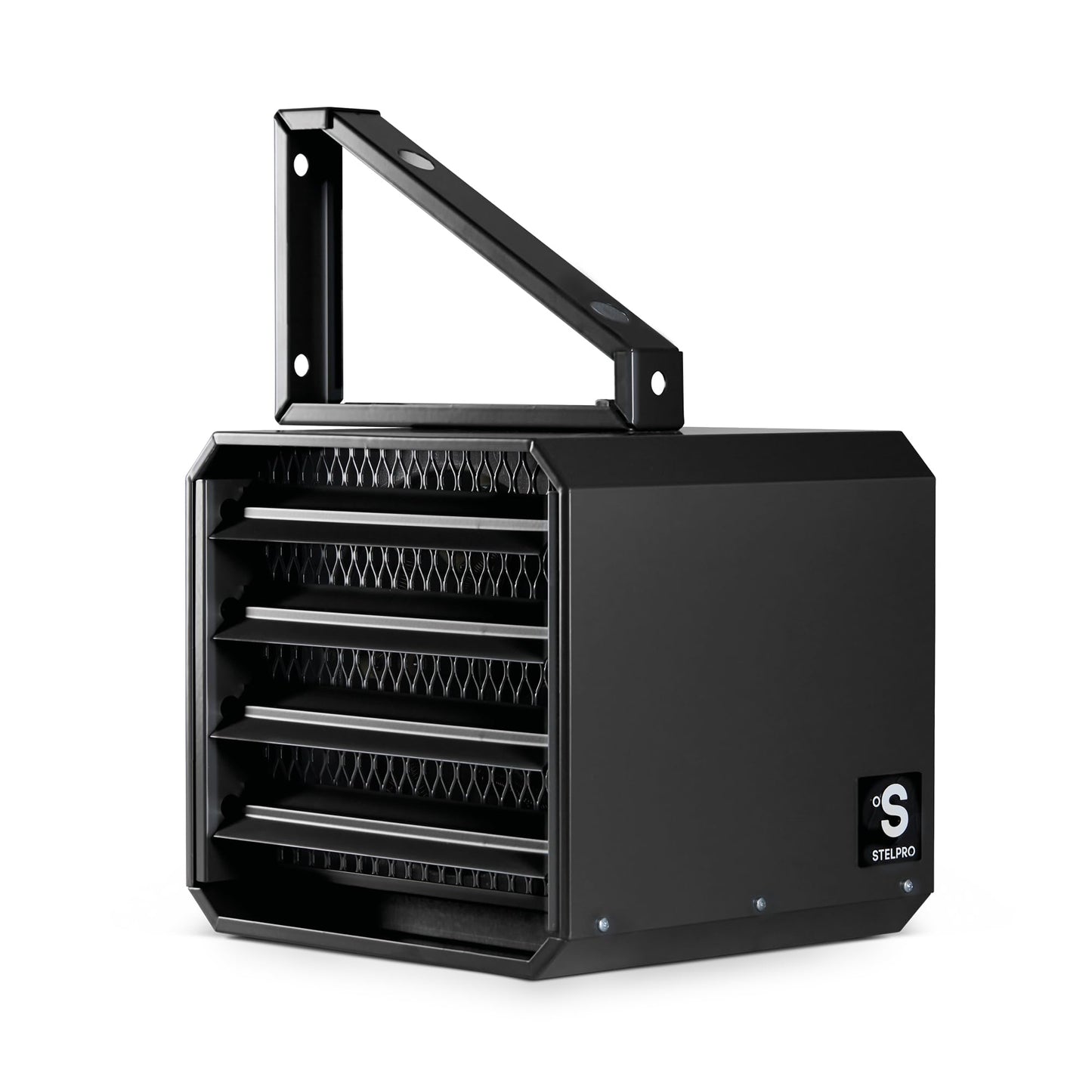 Stelpro Oxford Electric Unit Heater, 5000W / 240V, 11 5/8″ L x 13 1/16″ H x 12" D, Heavy-Duty Heater with Built-In Thermostat and Adjustable Louvers, Wall or Ceiling Mount (ARUH5TCHAR) – Charcoal