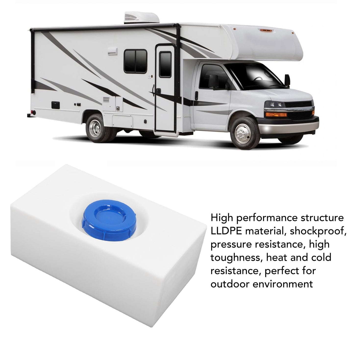 shenruifa 8 Gallon RV Water Storage Tanks Food Grade Leakproof Water Holding Tanks for Trailer Boat Yacht