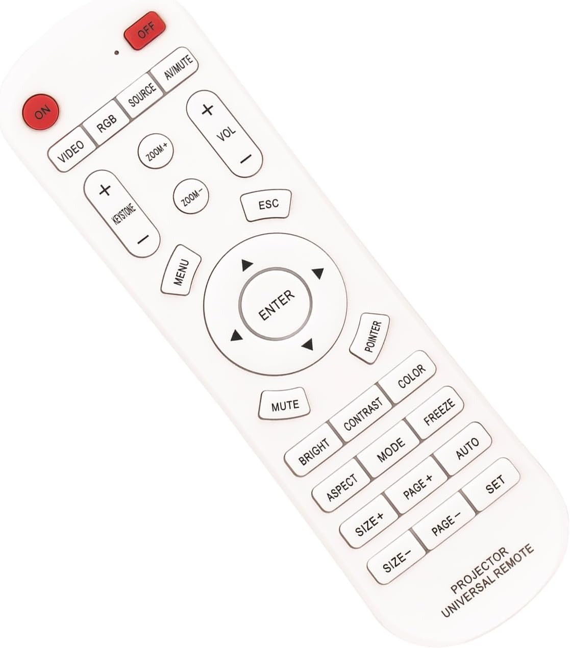 ALLIMITY Universal Projector Replacement Remote Control -- fit for Most of Projector Home Theater Remote Control