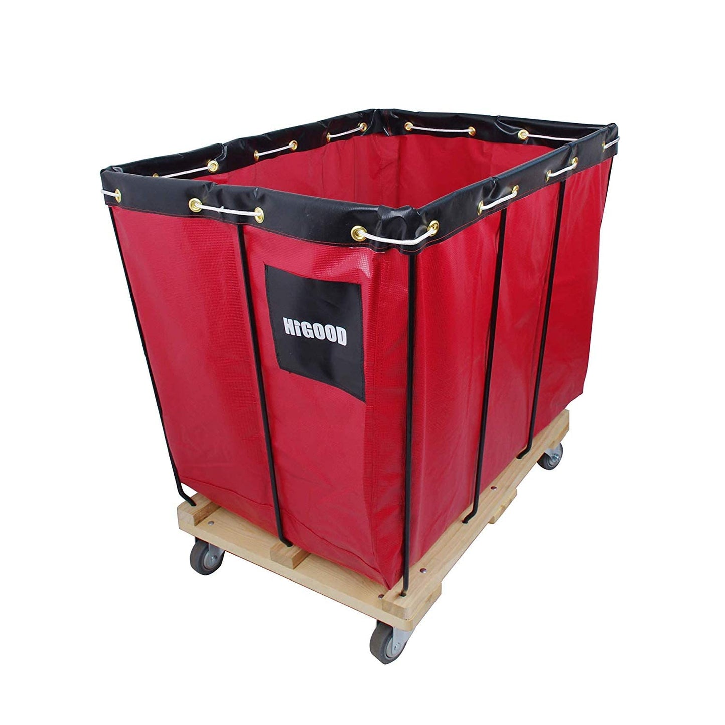 HIGOOD Basket Trucks,Service Carts Red 8 Bushel Knock Down Truck,Carts, 10.0 cu. ft, 400 lb, 34" L X 22" W X 30.5" H Capacity