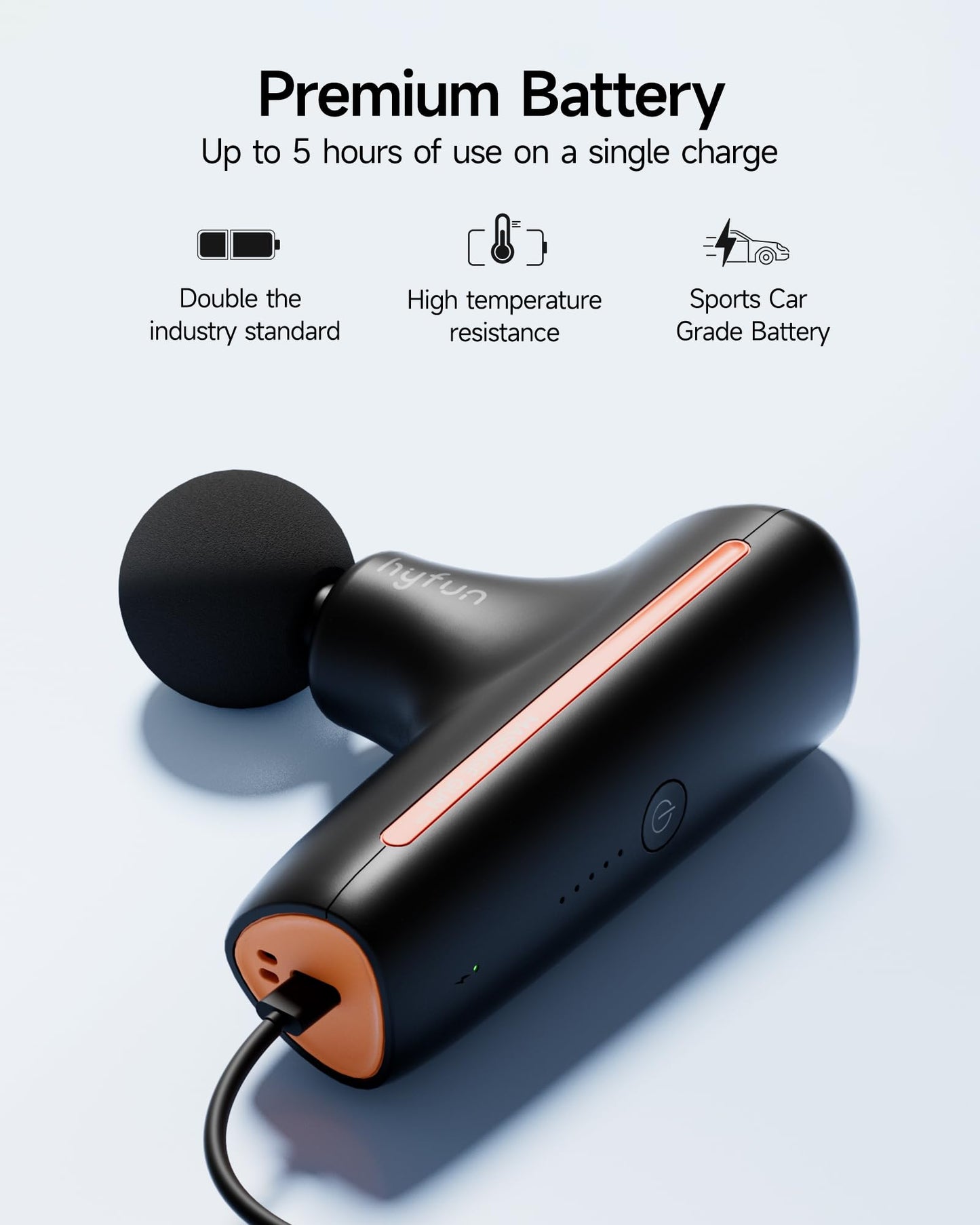 HYFUN H1 Super Mini Massage Gun, Compact Portable Deep Tissue Massage Gun, Pocket-Sized Sports Travel Massager, Percussion Muscle Massager Gun for Home, Gym, Office, Black