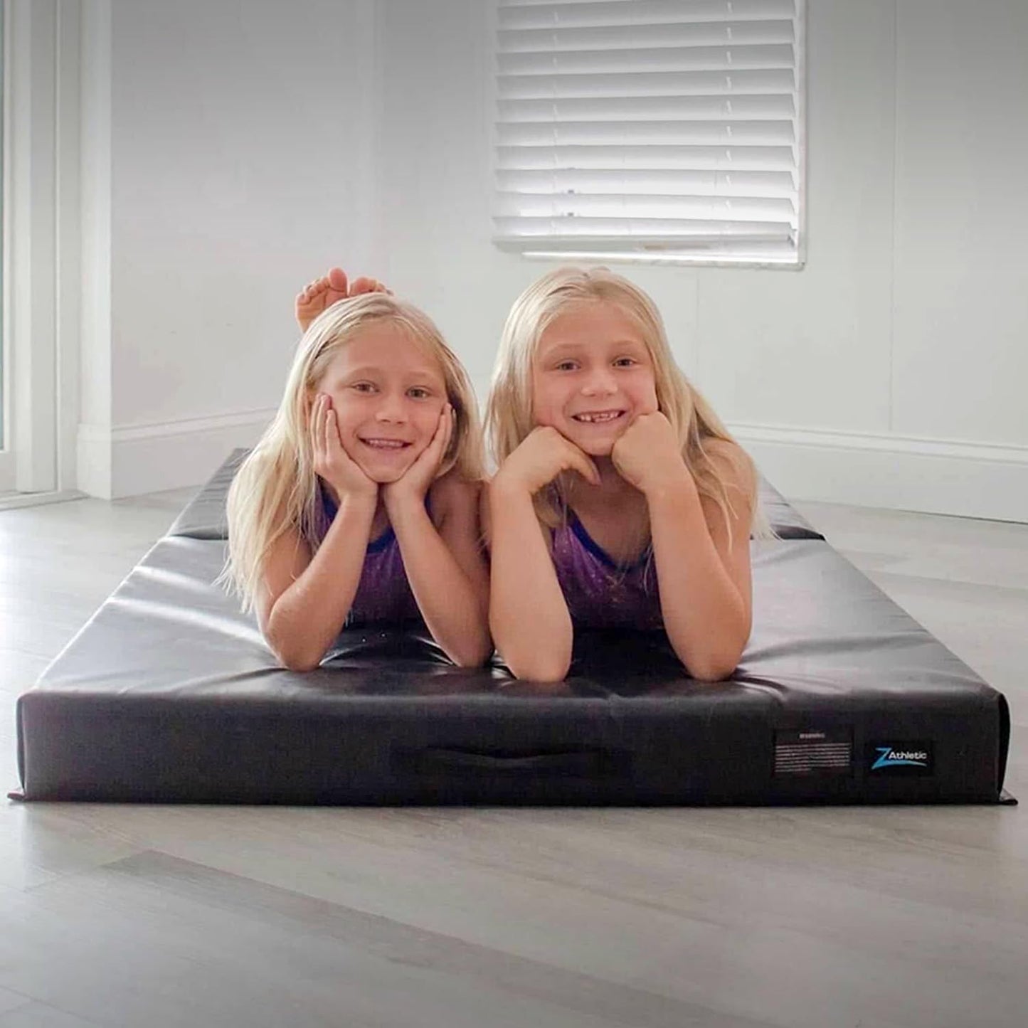 Z Athletic Open Cell Landing Folding Mat for Gymnastics, Tumbling, Cheerleading, Martial Arts, and More, 6 Ft x 3 Ft x 4 In