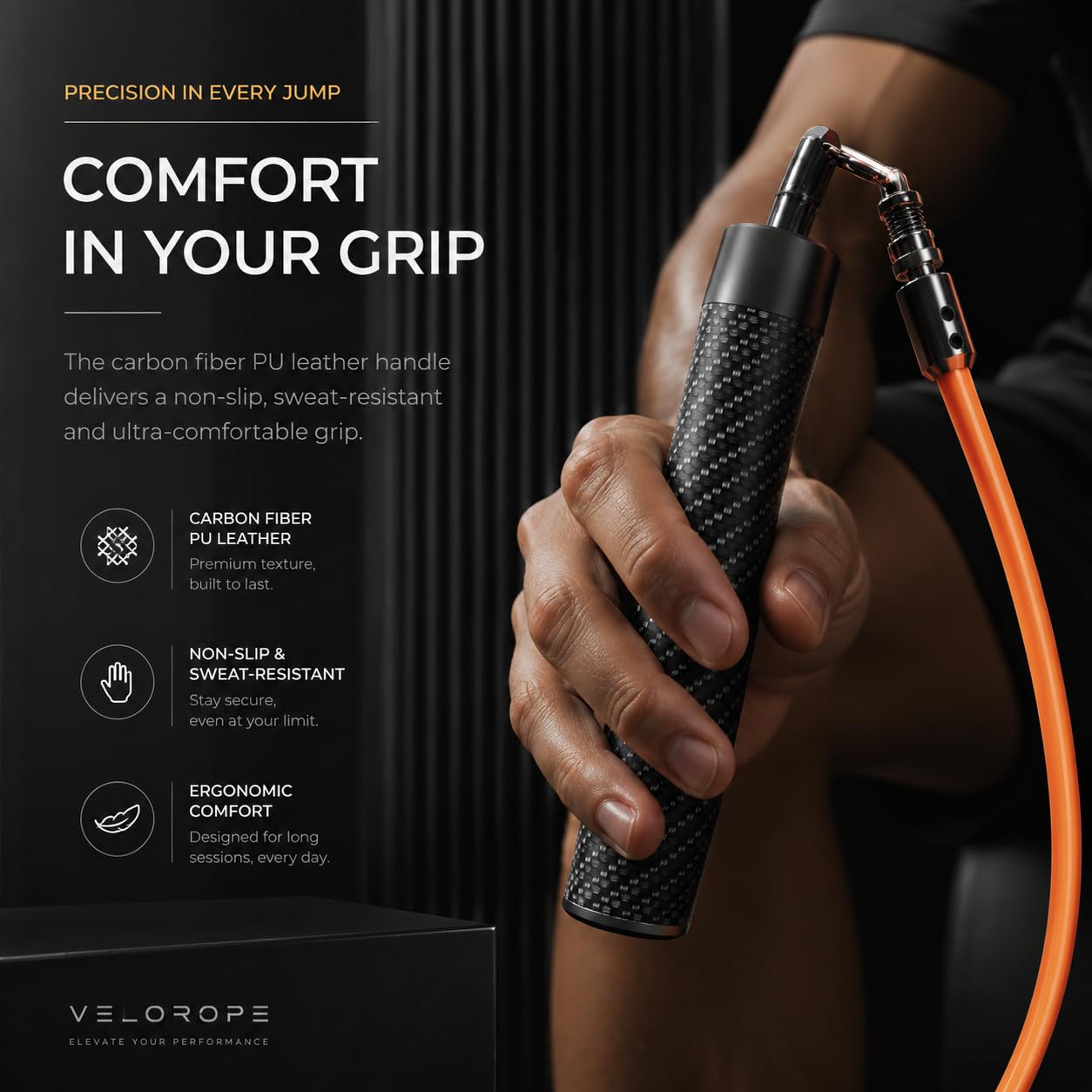 Mogold Weighted Jump Rope for High-Intensity Training, Muay Thai & MMA Workouts Heavy Jumping Ropes for Fitness Carbon Fiber Handle Adjustable Length 3 Meters 1/5 +1/4lb+1/2lb PVC Steel Wire Rope