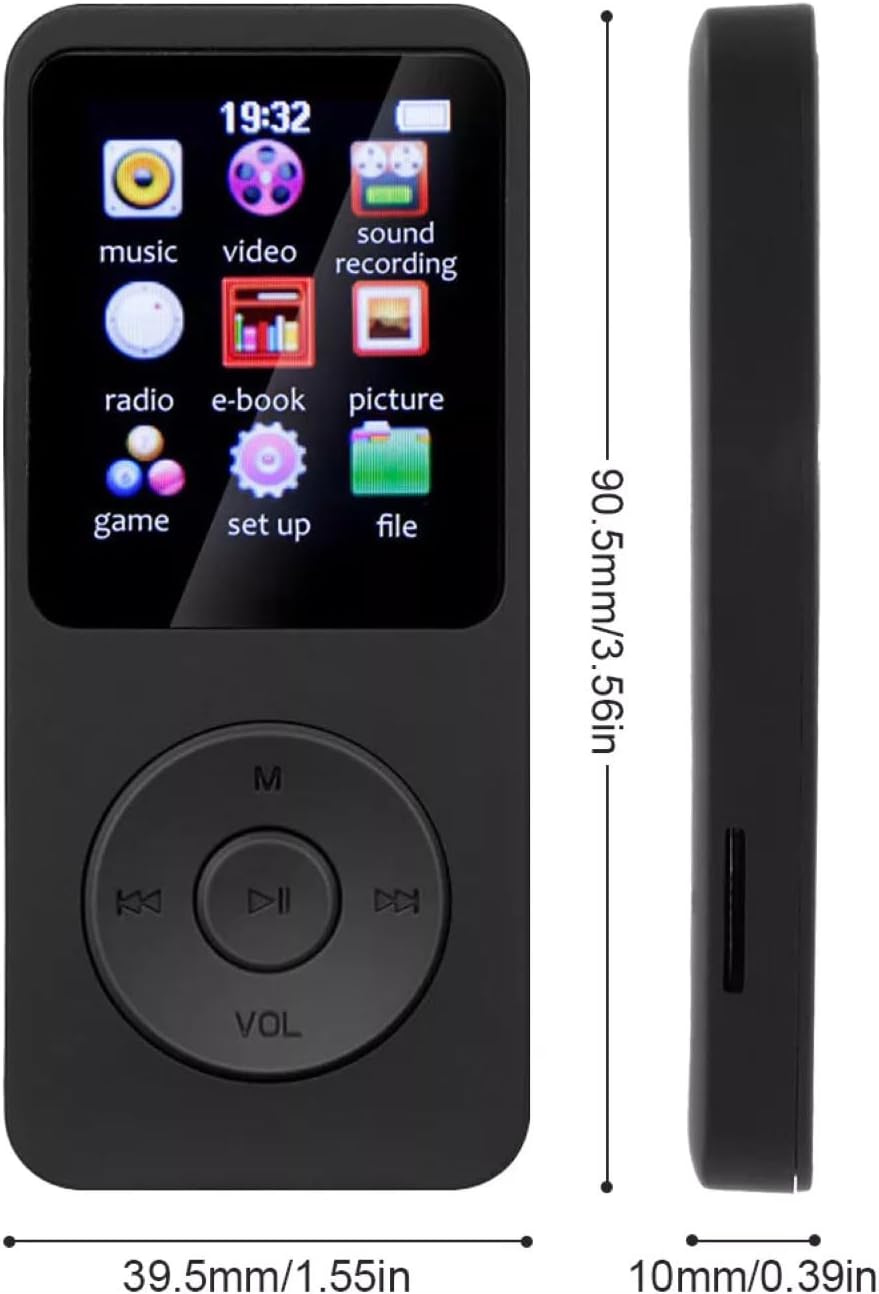 MOUDOAUER MP4/MP3 128GB Player with Bluetooth, Lossless Sound with FM Radio, Supports up to TF Card