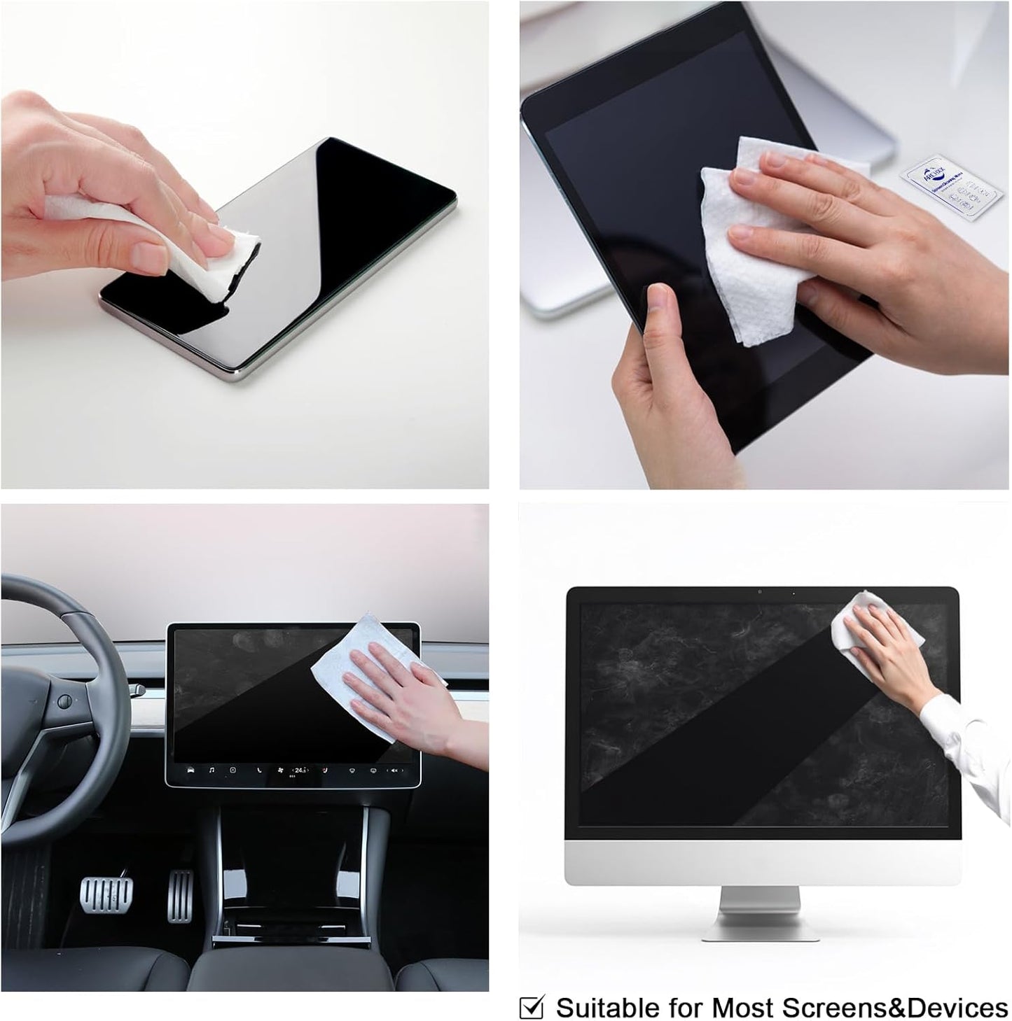 120 Count 6"x6" ARCHXX Screen Wipes for Electronics, Pre-Moistened Screen Cleaner for Screens