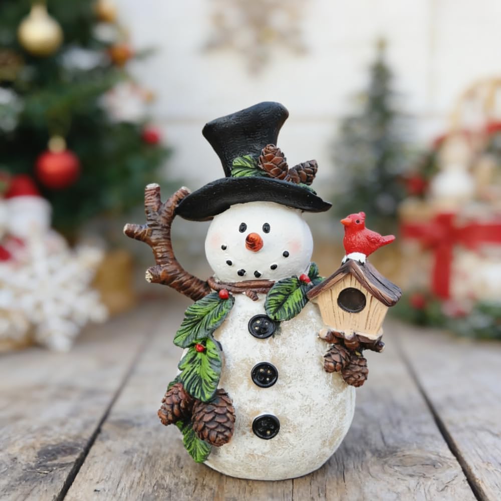 Regine Switzerland Snowman Figurines - Charming Holiday Indoor Decorations | Winter Ornaments for Gifts