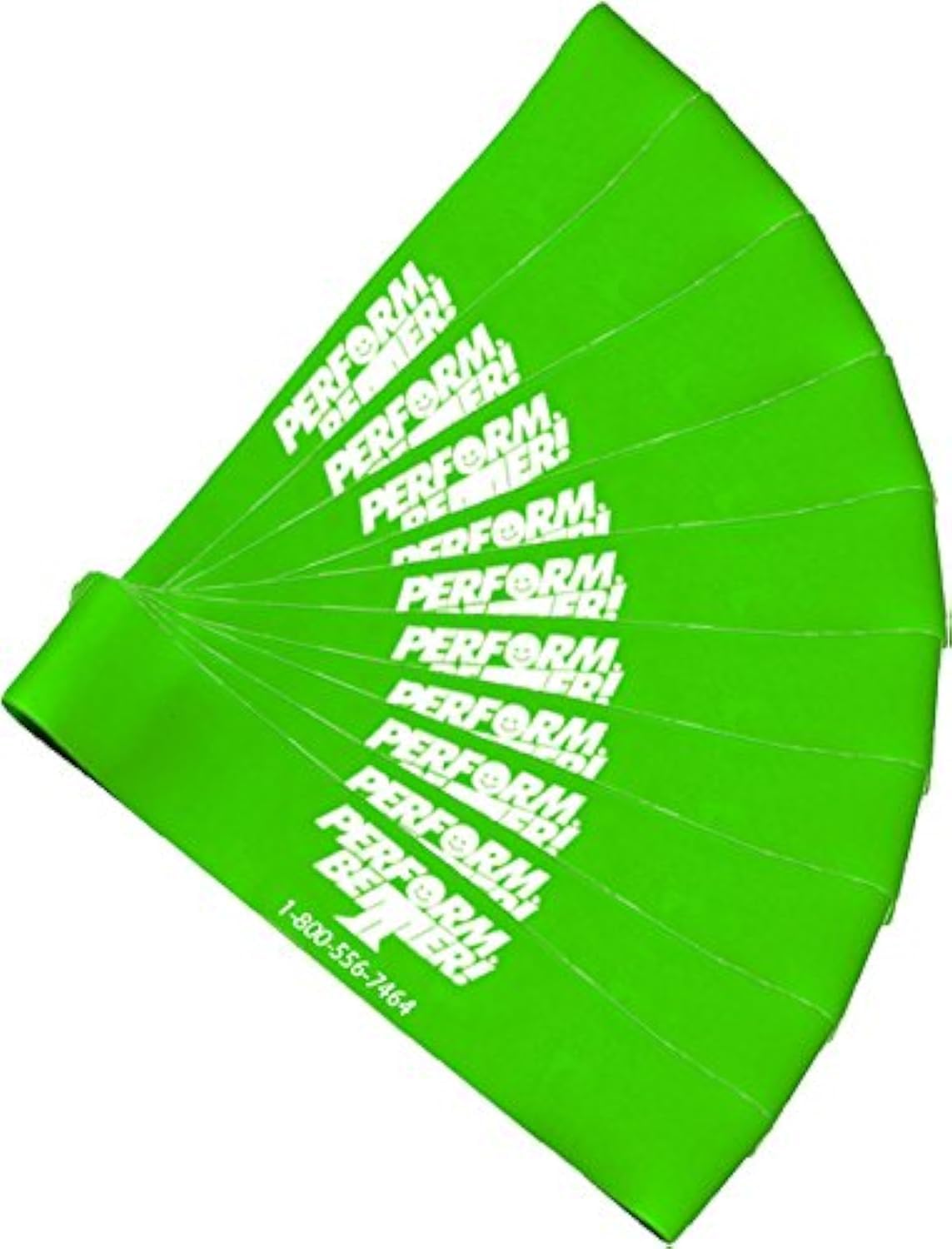 Perform Better Mini Exercise Bands 10 PCS Green Medium Resistance 9" x 2"
