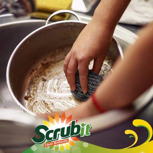 12 Pack Stainless Steel Scourers by Scrub It – Steel Wool Scrubber Pad Used for Dishes, Pots, Pans, and Ovens. Easy scouring for Tough Kitchen Cleaning.