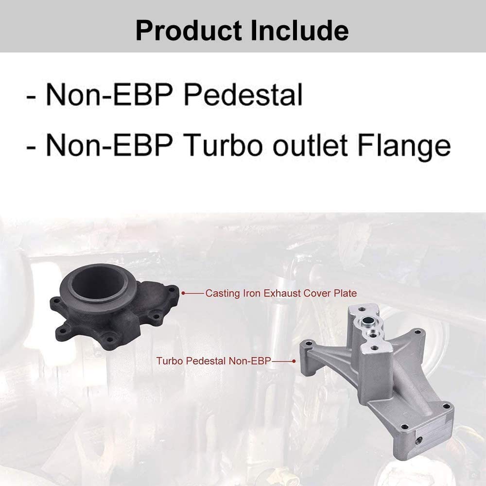 SPELAB EBP Valve Upgrade Turbo Pedestal & Exhaust Housing Compatible with Ford 7.3L Powerstroke 1999.5-2003 Bolts & Exhaust Housing + Diesel Turbo Pedestal