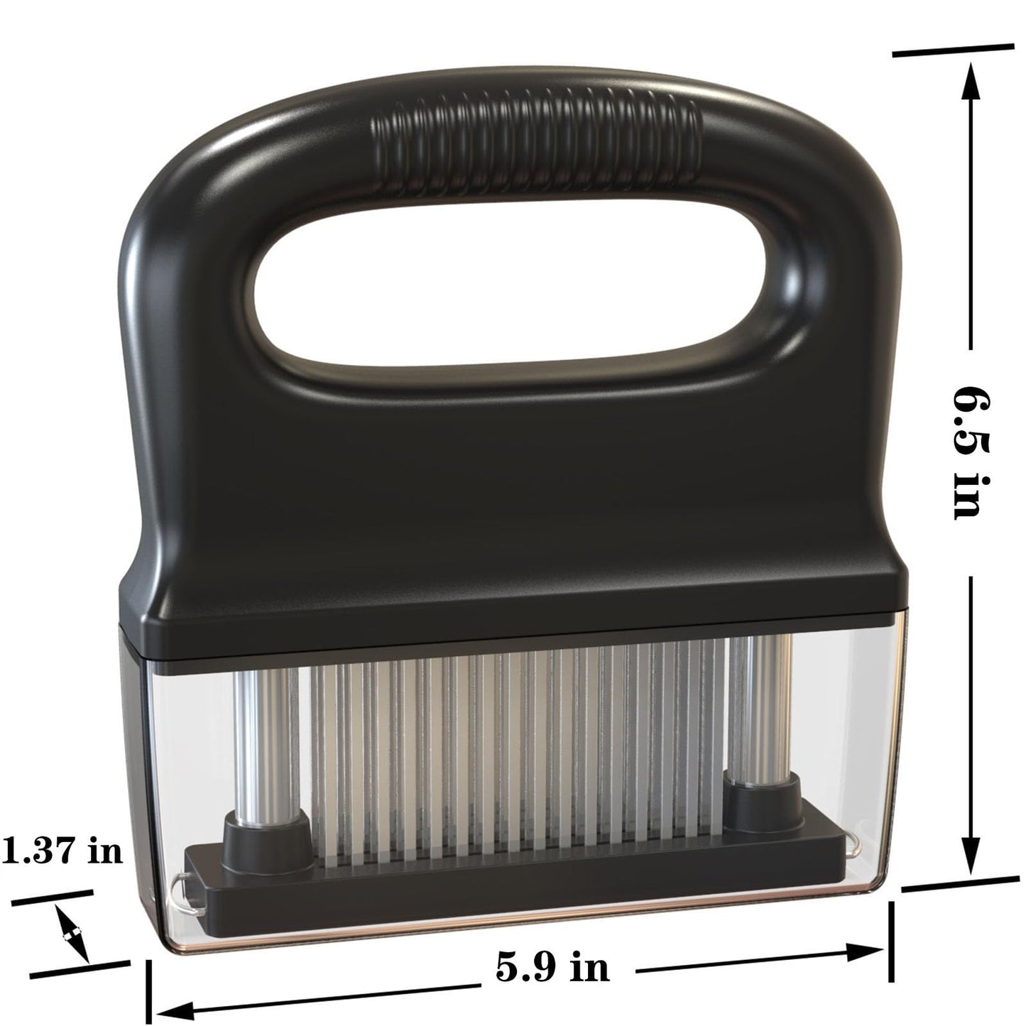 HRZLITAY Meat Tenderizer, with 48 Stainless Steel Ultra Sharp Needle Blades, Hand Held Meat Tenderizer Needle, Kitchen Cooking Tool Best Makes Steak & Chicken Tender - No More Hammer, Meat Pounder