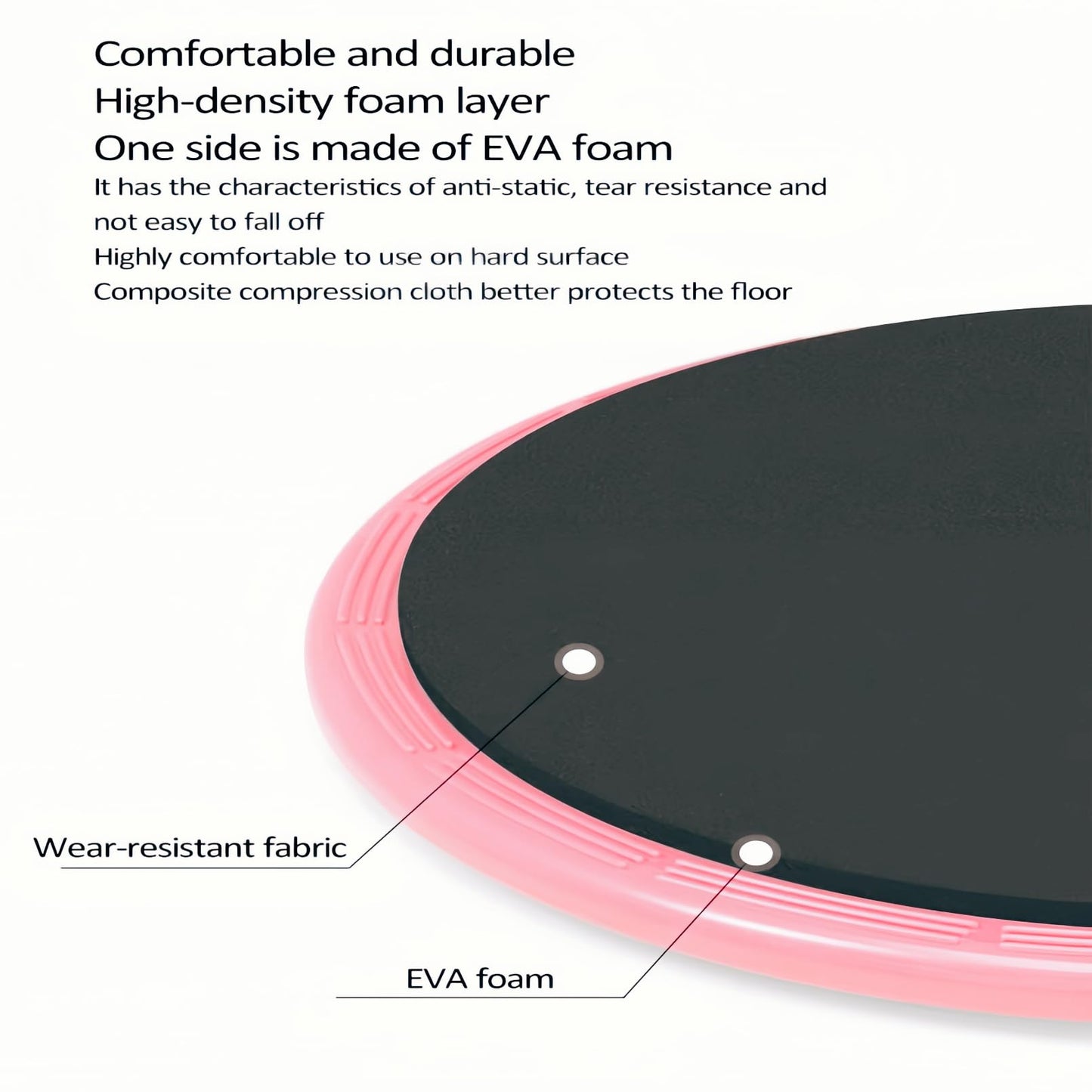 MBKHFLL Core Sliding Discs - Dual Sided Workout Sliders for Carpet & Hardwood Floor - Home Ab Pads Exercise Equipment Fitness Sliders for Women and Men (pink)