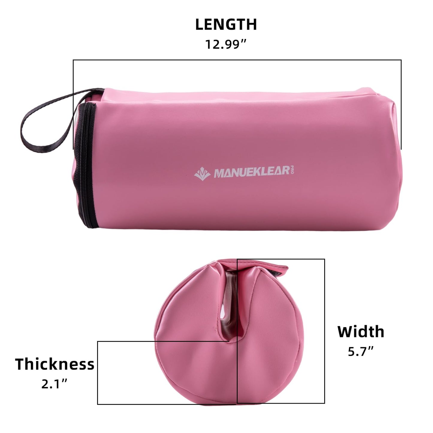 Hip Thrust Pad for Barbell 3.5" Thick Leather Olympic Barbell Pad for Bench Press Weightlifting Powerlifting (Pink)