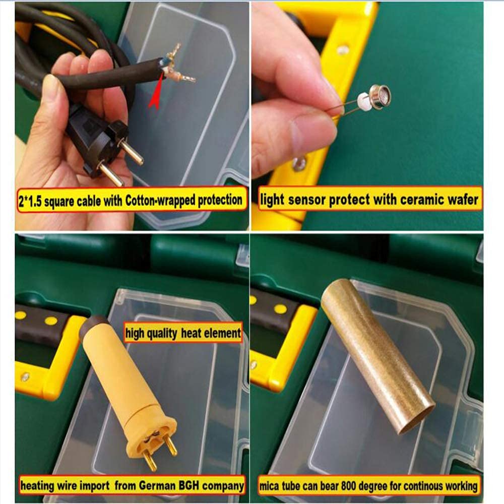 HKBST Hot Air Plastic Welder,1600W TPO Welder Kit With 4 Welding Nozzles,4 Pressure Seam Rollers, Professional Heat Gun for Vinyl PVC TPO & Shrink Wrapping, Essential Plastic Repair Welder Kit