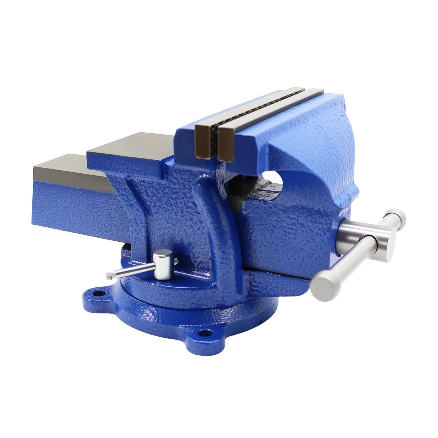 Nakkaa 6" Heavy Duty Bench Vise Cast Iron Vise with 360° Flexible Swivel Locking Base Home Work 6 Inch Swivel Bench Vice with Anvil