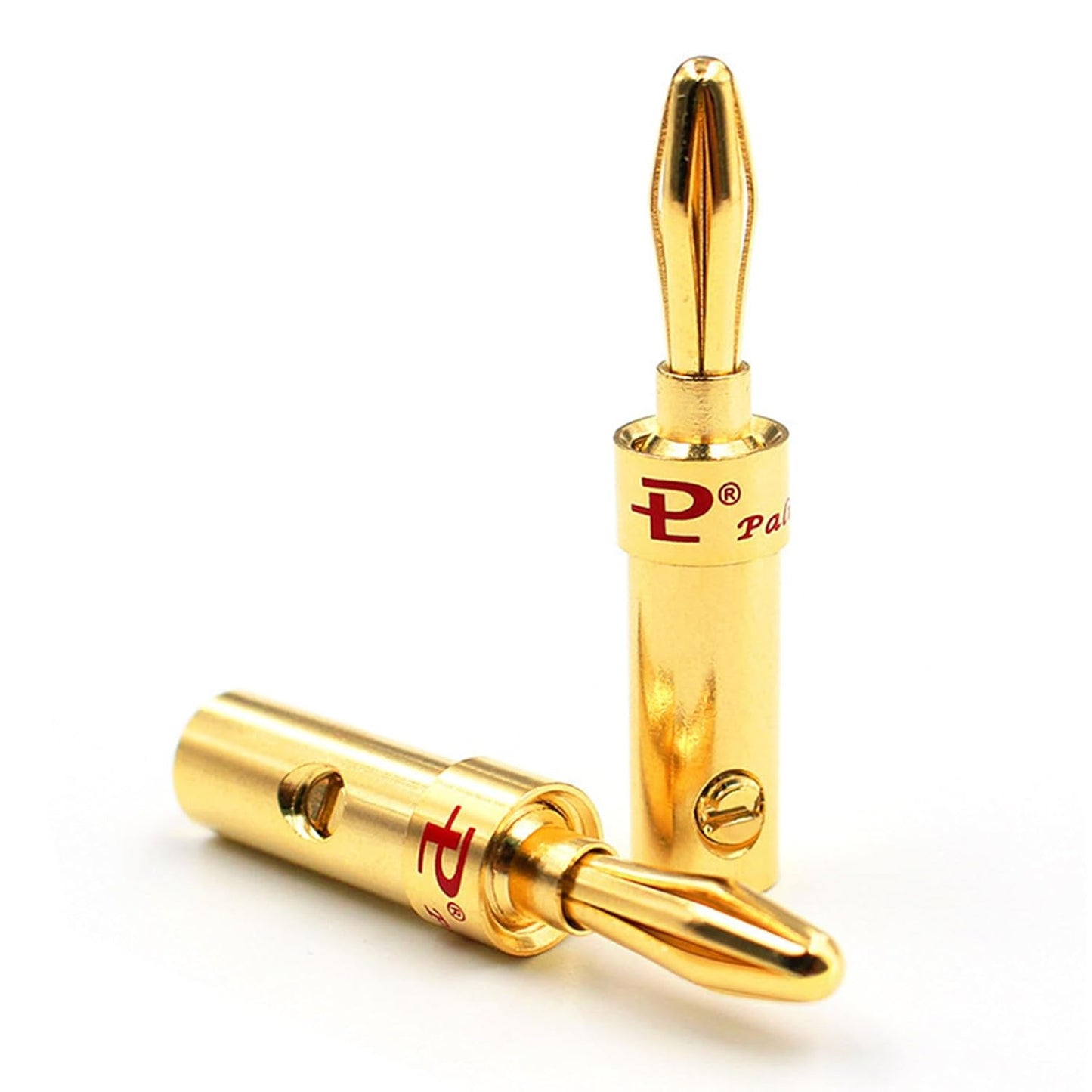 Shinycome 4mm 4mm Banana Connector Loudspeaker Banana Plugs Gold Plated Binding Post Loudspeaker Wire Replacement Sound