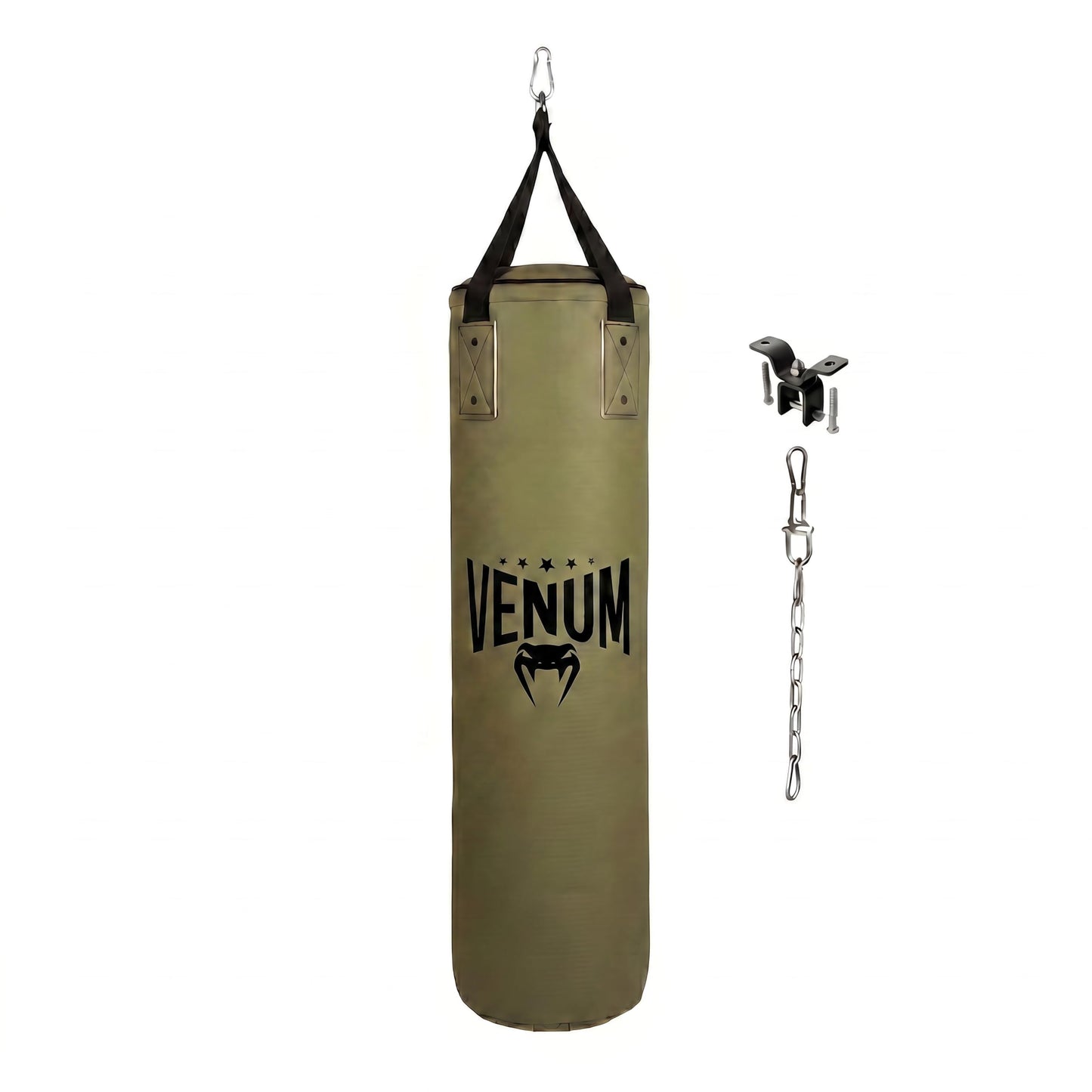 Venum Origins Punching Bag (Ceiling Mount Included) - Khaki/Black, 100 lbs