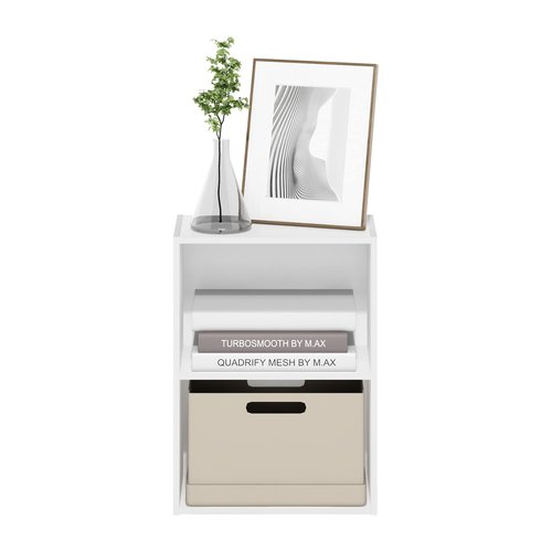 Furinno Luder Bookcase / Book / Storage, 2-Tier, White