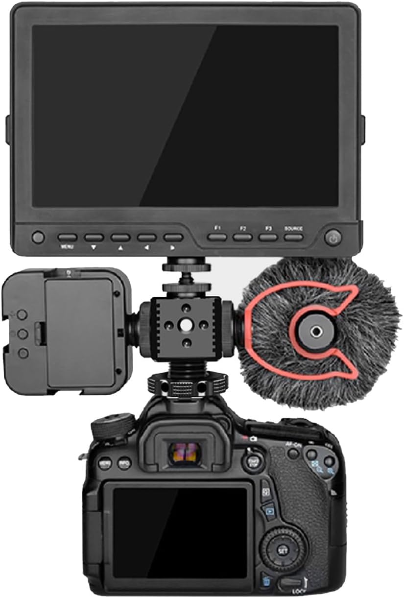 Cold Shoe Mount Adapter,Cold Shoe Extension - Triple Shoe Mount Extender for Camera,Monitor,Flash Accessories, Bracket