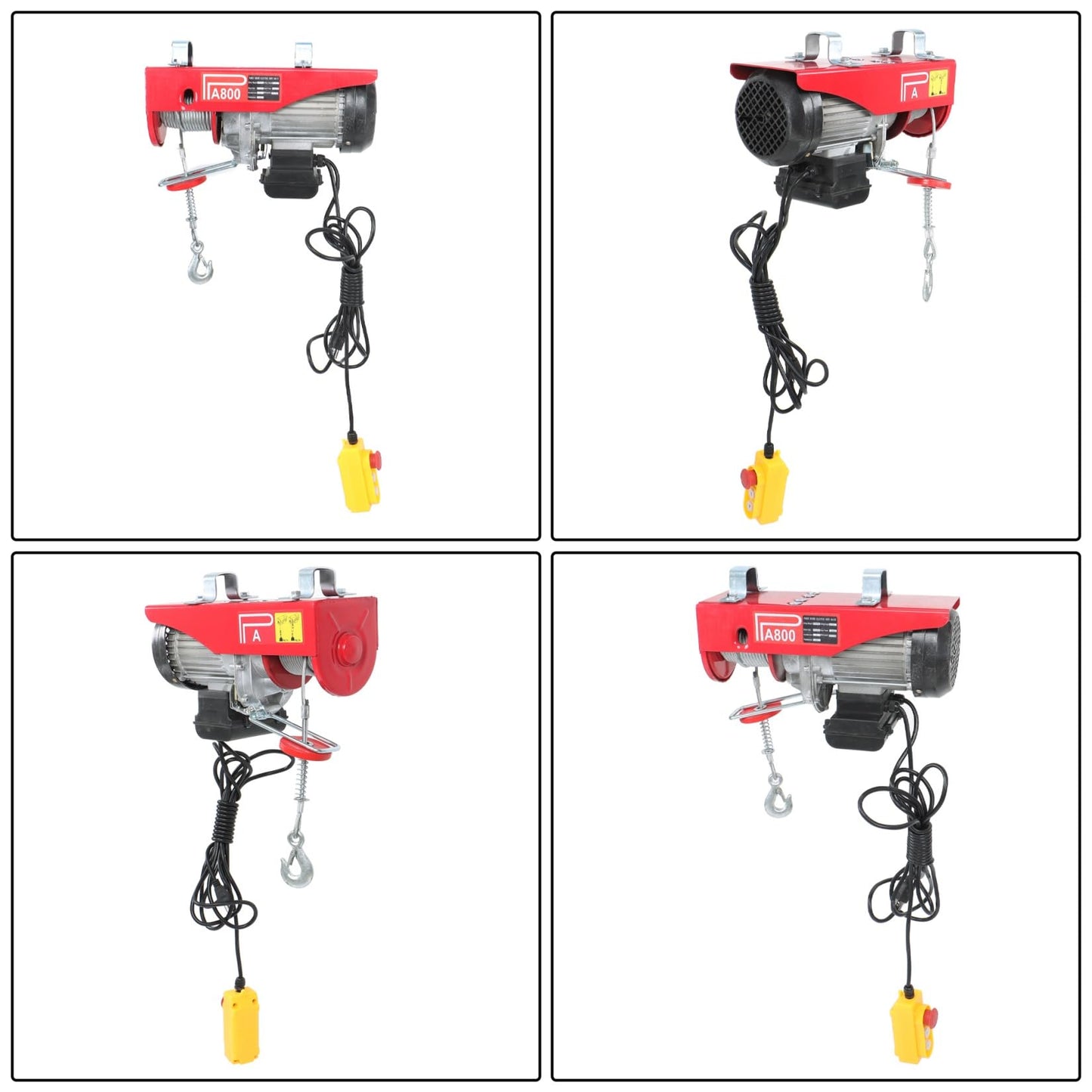 findmall 1760lbs Electric Hoist 110V with Remote Control Overhead Winch Hoist with Steel Cable for Industrial Warehouses, Construction Sites, Material Lifting Systems