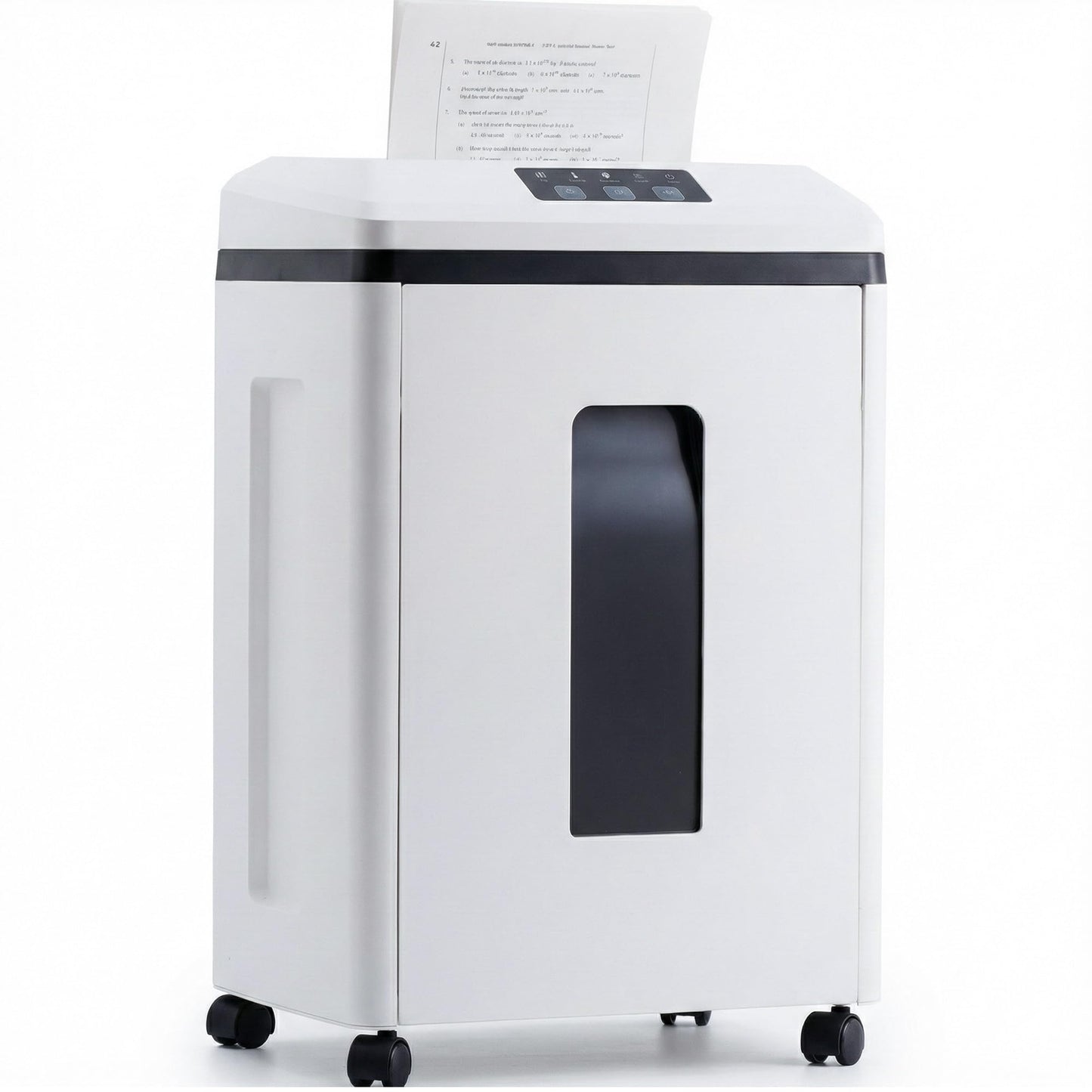 Trishintage Heavy Duty Paper Shredder: 7 Sheets P-7 Ultra Micro-Cut 3/64''*5/64'' Shreds Credit Cards & CDs 30 Min Continuous Run 6-Gallon Bin High-Security Commercial for Home Office Business Bank