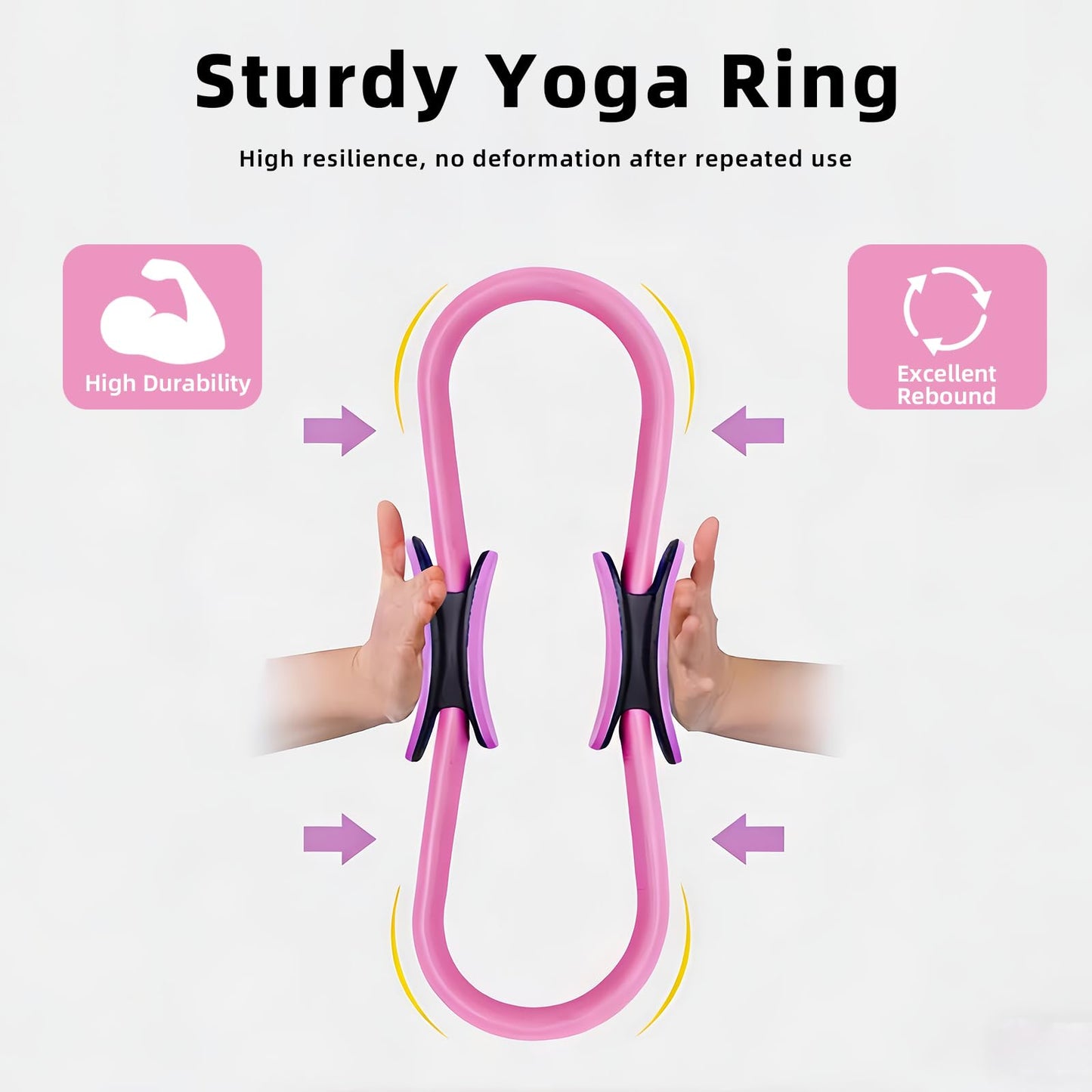 Bxiadbzl Pilates Ring and Ball Set for Women, Pilates Equipment Kit for Home Workouts with Resistance Bands, Mini Yoga Ball, Non-Slip Socks, Toning & Flexibility Training Set