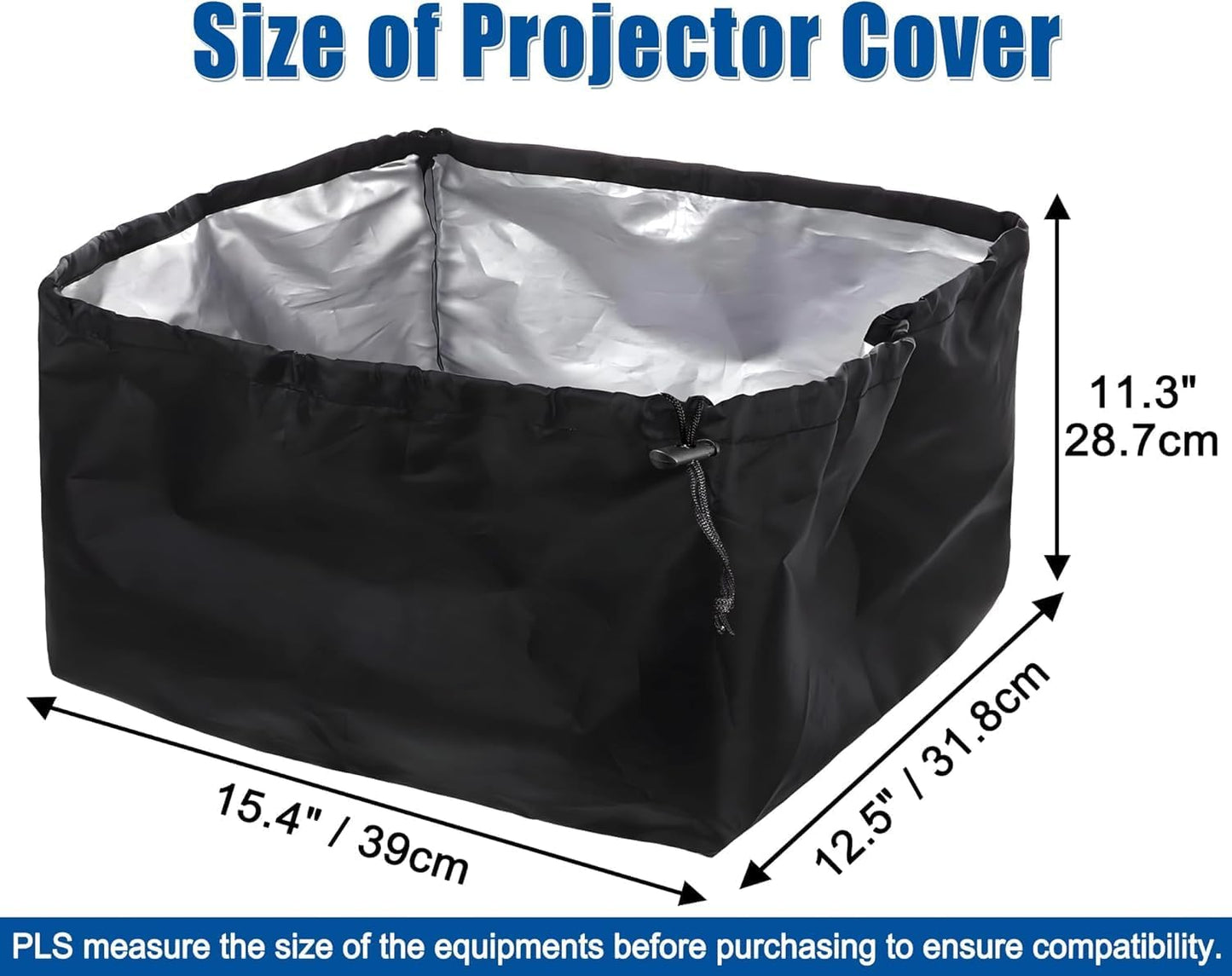 2-Be-Best 14.9" 12.2" 11" Projector Dust Cover, Large Projector Cover Dust-Proof Waterproof Protector for Projectors on