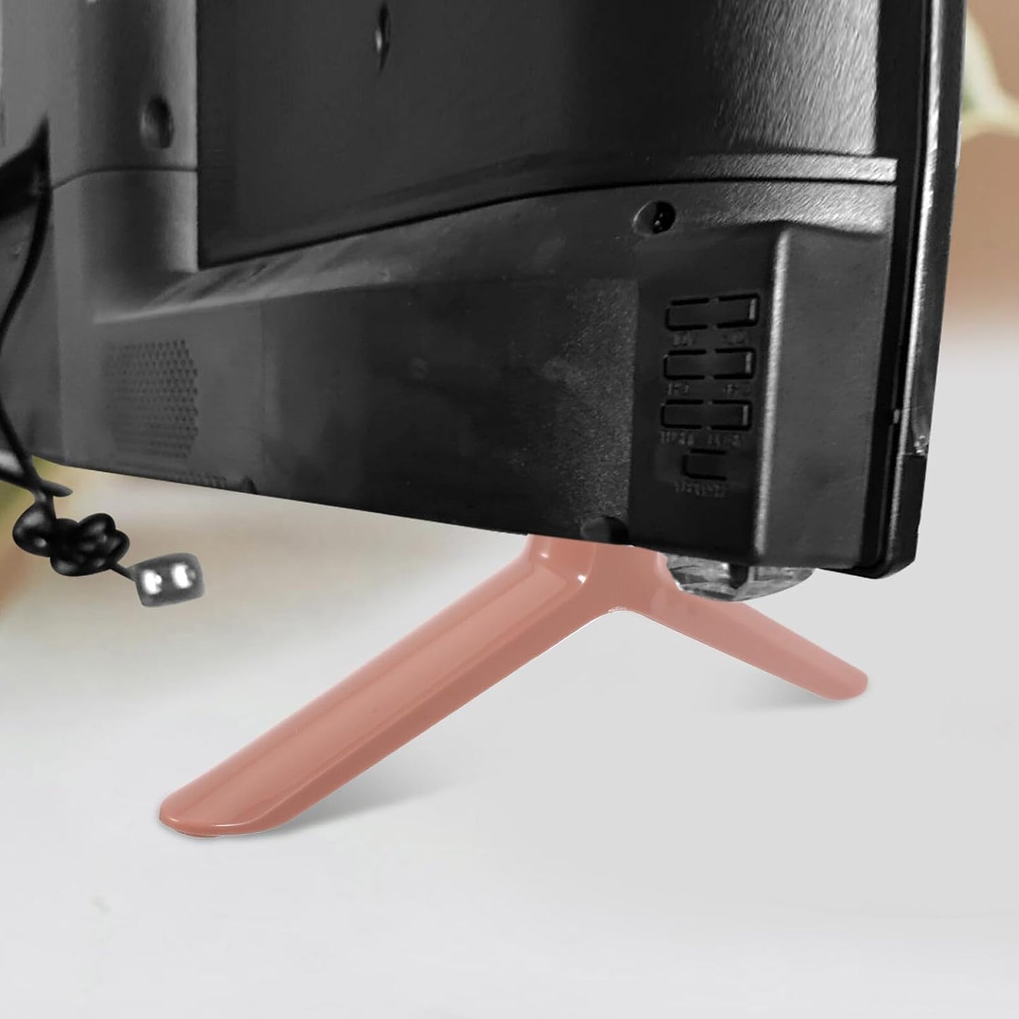 BESPORTBLE 1 40-inch Universal Tv Stand Base with Rose Gold Legs and Screws, Pair Tv Desk Mount Feet for Screens