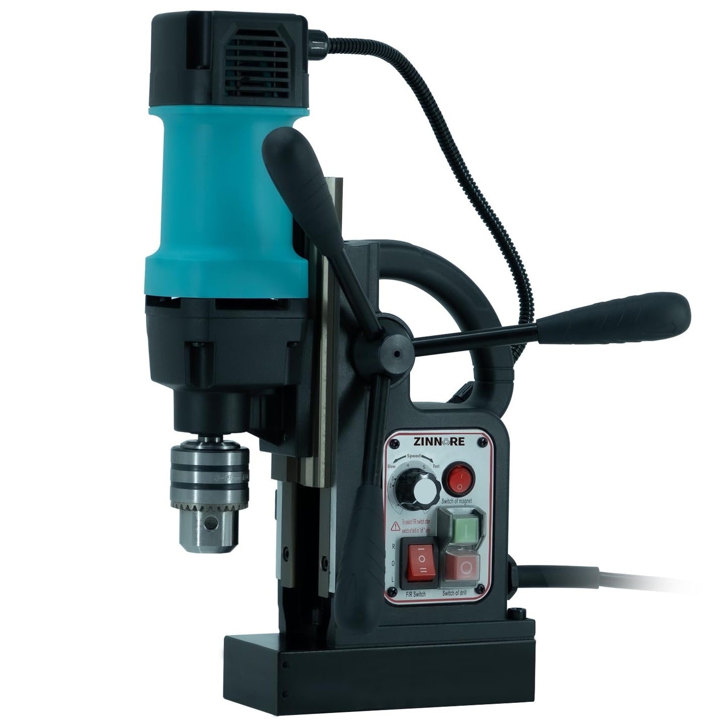Zinnore Mag Drill Press, 1150W Magnetic Drill Press, 2360lbf /10500N Mag Force, Portable Electric magnet press machine for Metal Surface
