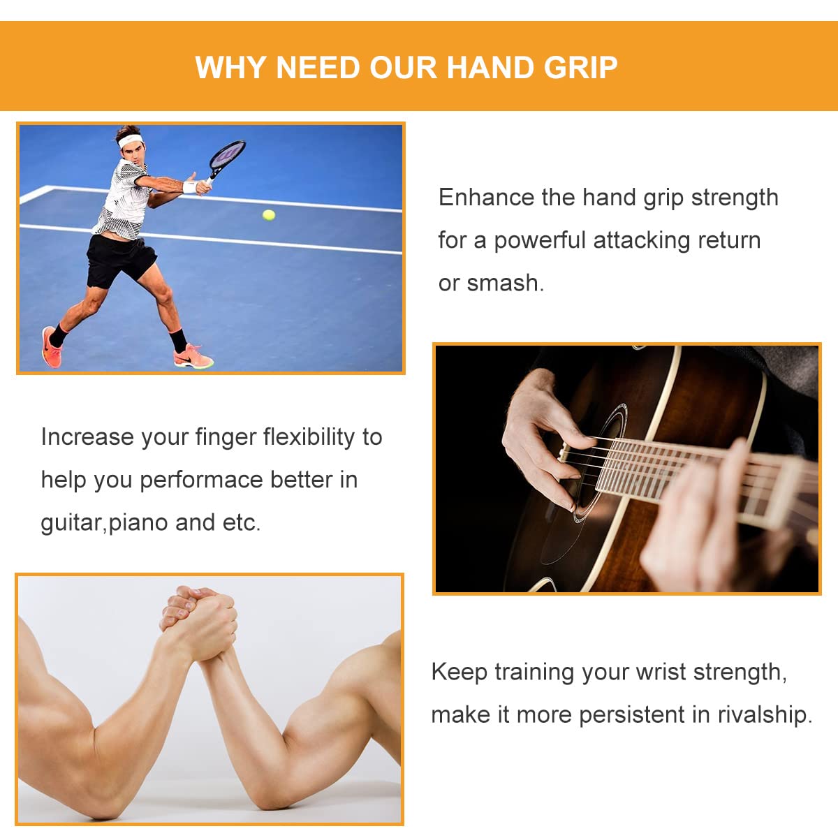 COVVY Hand Grip Strengthener,3 Pack (150,200,250lbs) Grip Strength Trainer Forearm Strengthener Hand Strengthener for Home Gym & Office Black