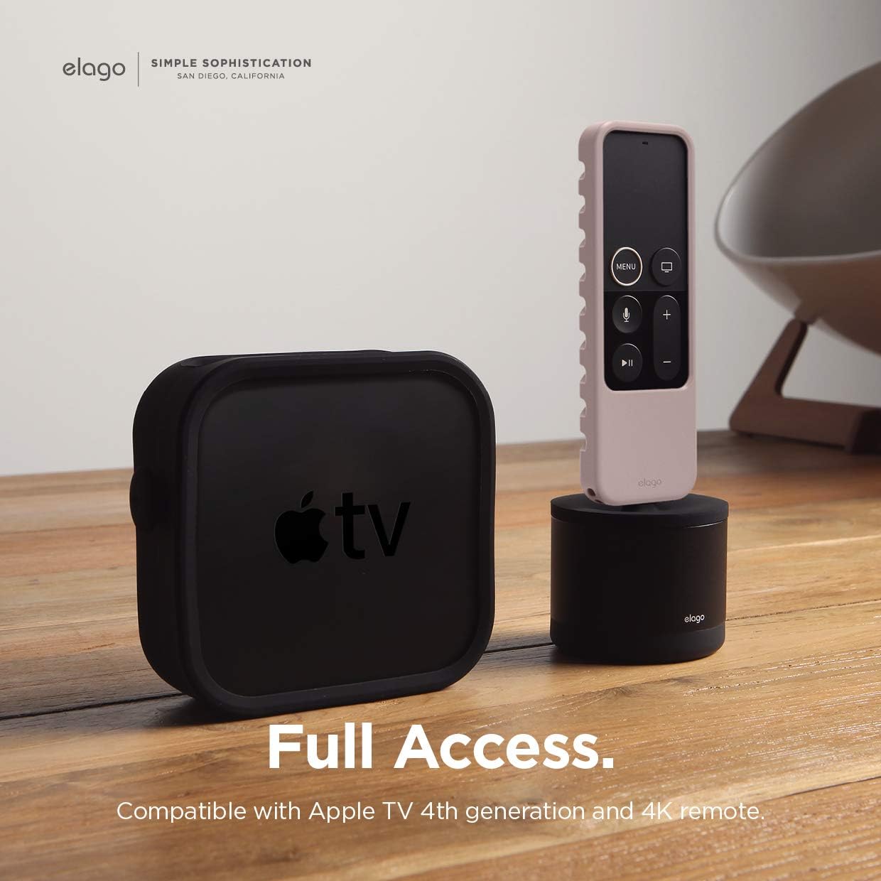 elago R3 1st Protective Case Compatible with Apple TV Siri Remote Generation (Sand Pink) - Extra Protection, Durable