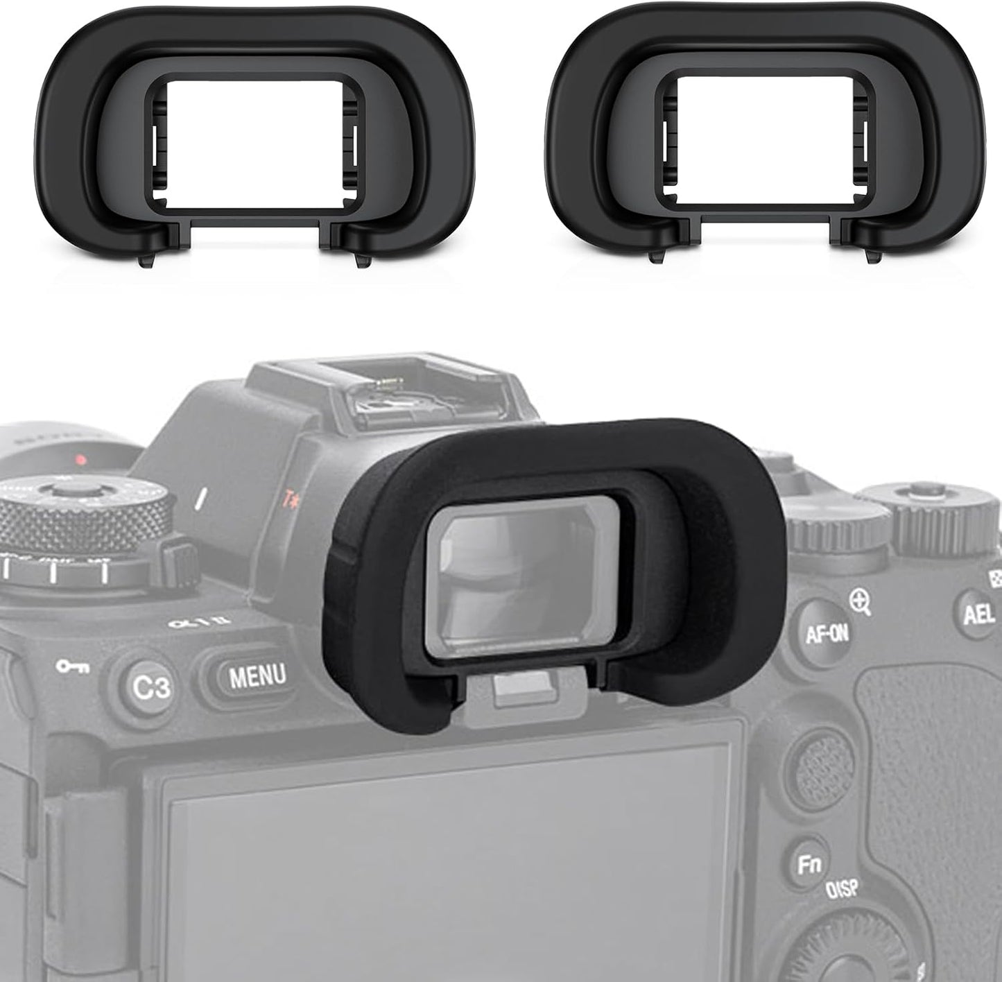 2 Pack FDA-EP21L A7IV A7RV Soft Silicone Camera Eyepiece Eyecup + Eyecup Eyepiece, Camera Viewfinder Eyeshade
