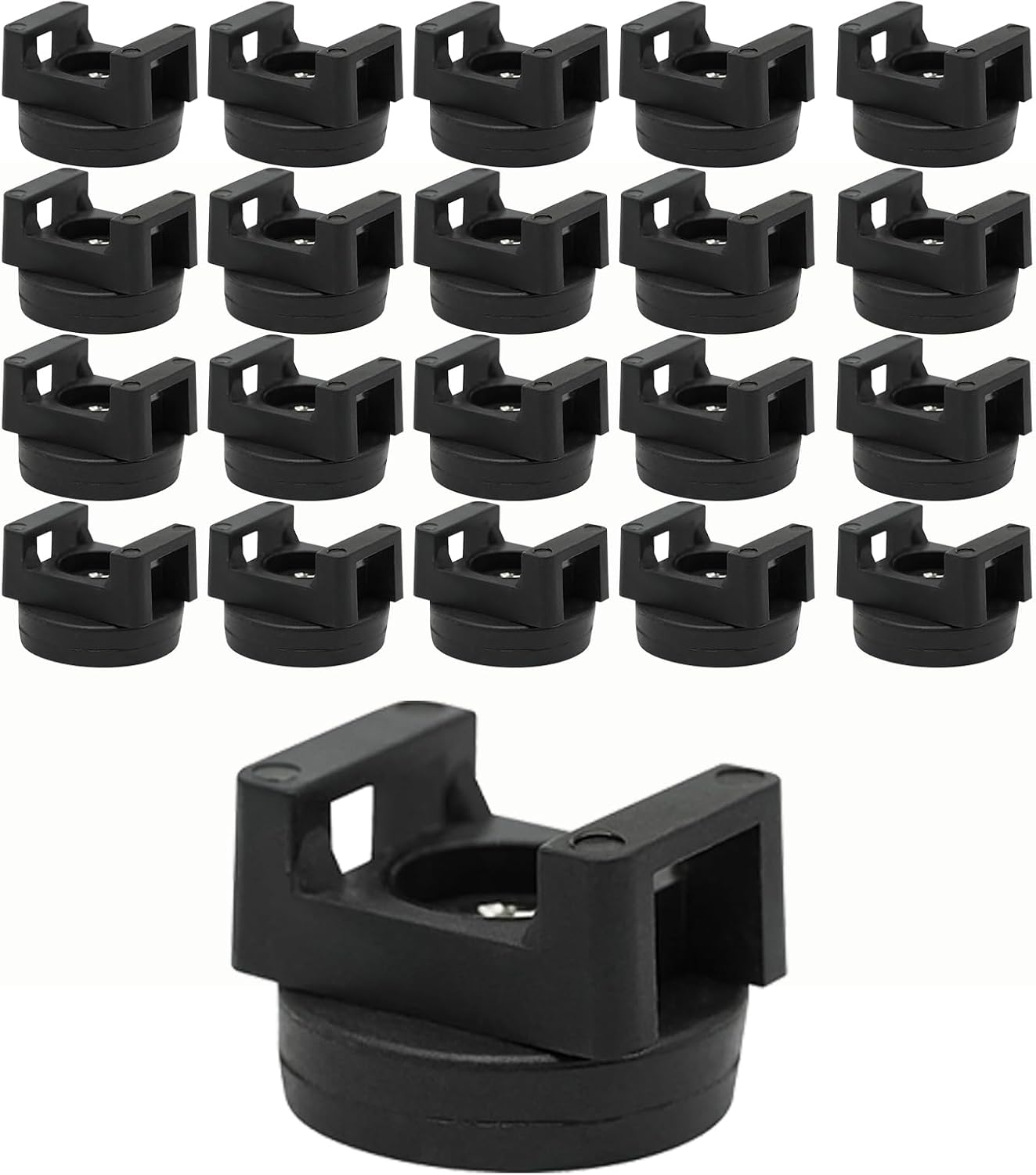 Mefape 20Pcs Magnetic Zip Tie Mount, Cable Zip Tie Base Wire Clips for Cables Management, Heavy Duty Multipurpose Ties