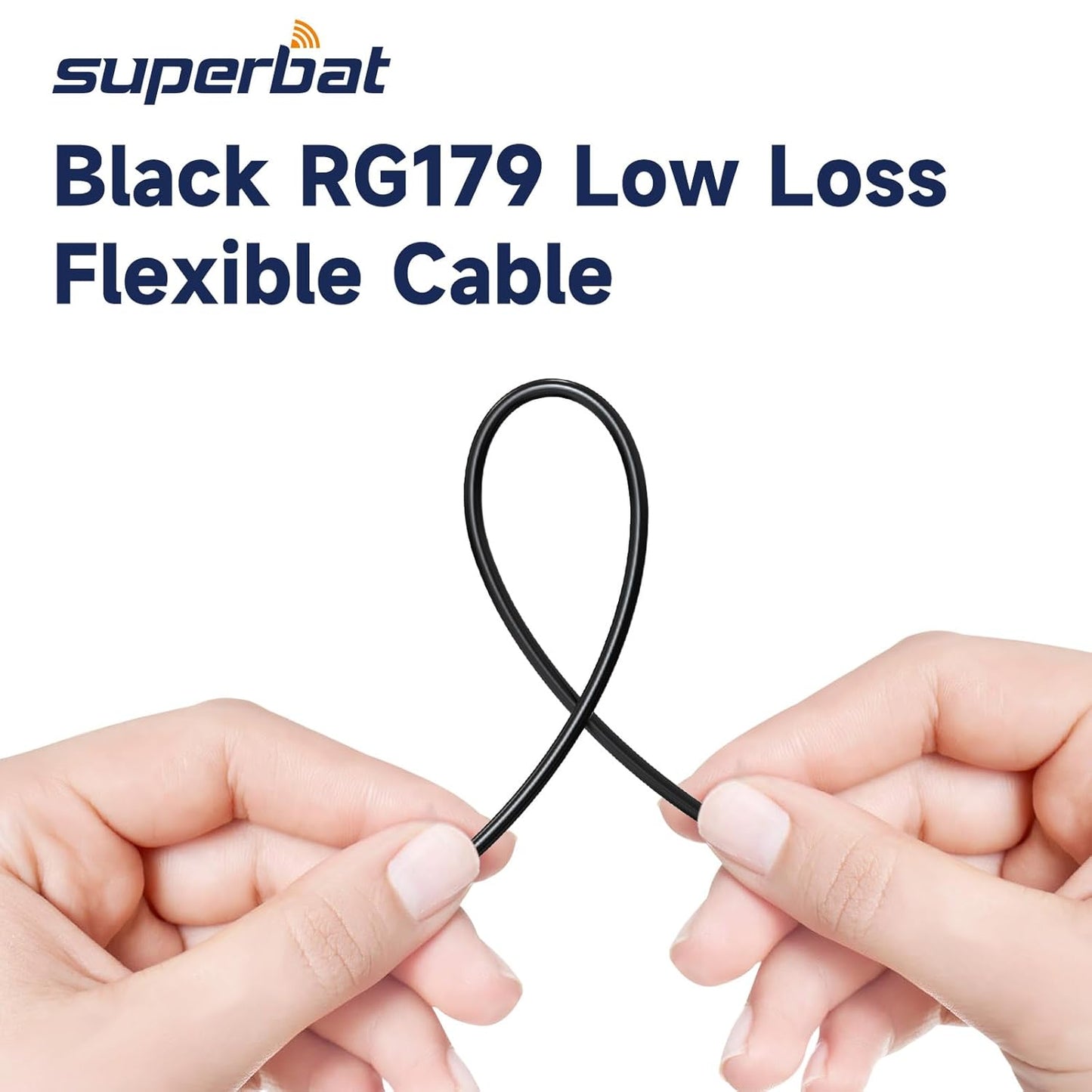 3G 3ft 75 RG179 (4-Pack) 3G-SDI 4K Superbat HDSDI SDI BNC Cable Ohm BNC Male Connector Coax Cable for Camera Monitor
