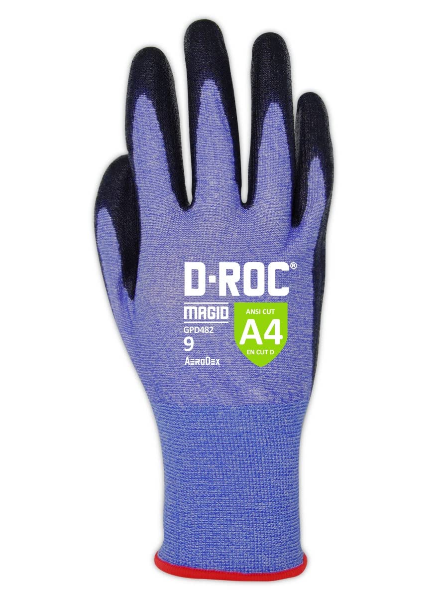 Magid AeroDex A4 Cut Gloves, Polyurethane, 12 Pairs, Size 10/XL