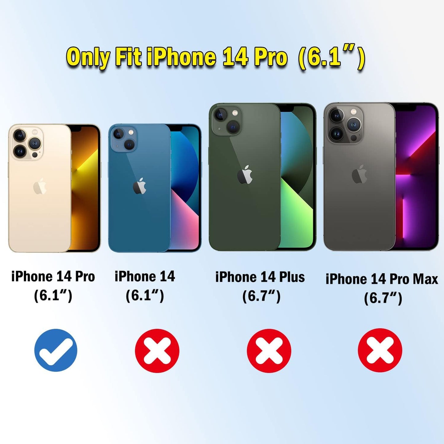 3 Pack 14 6.1 Inch 3 Pack 9H QHOHQ Screen Protector for iPhone Pro with Tempered Glass Camera Lens Protector, Ultra HD