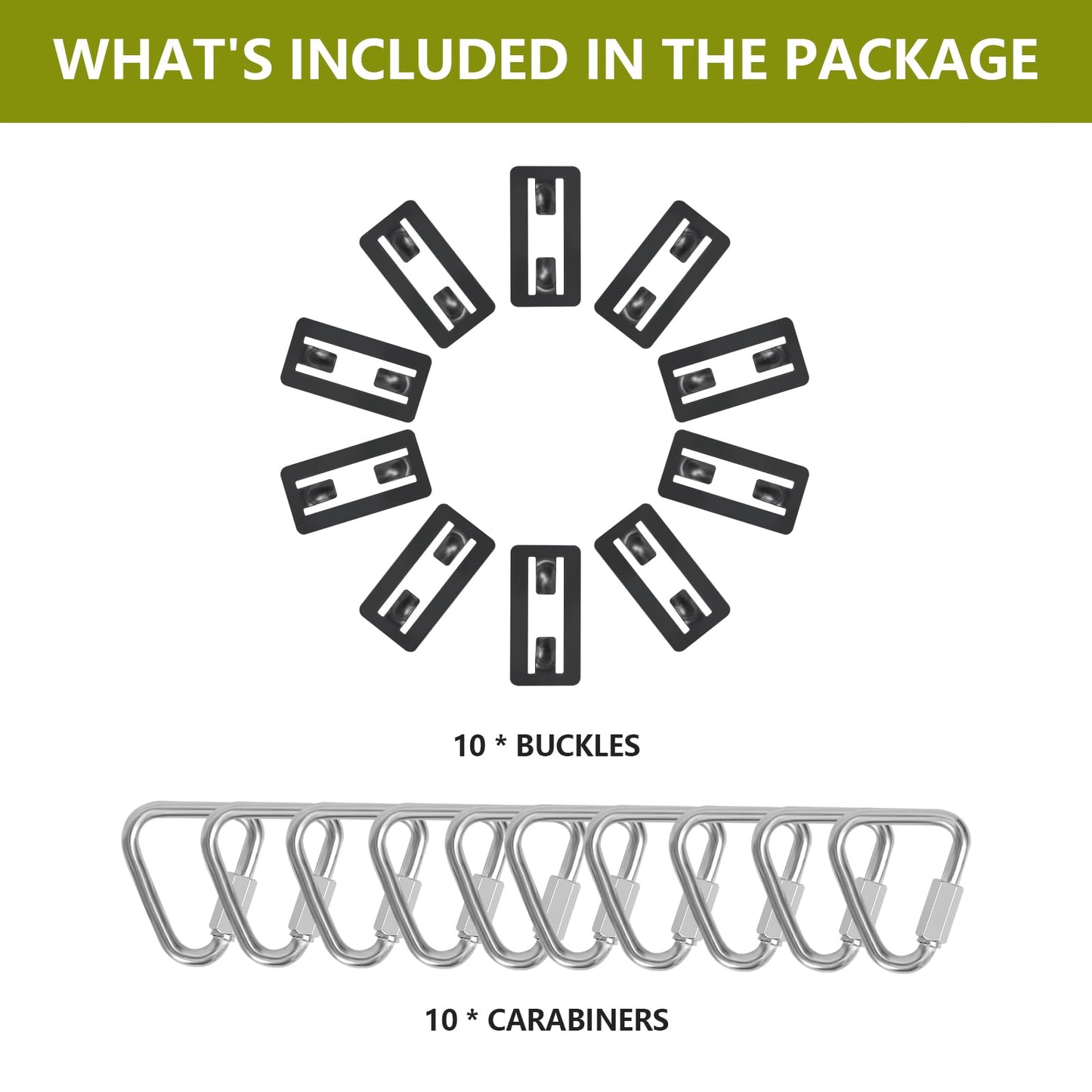 Ninja Warrior Obstacle Course Accessories New Upgraded Buckle for 2” Width Slackline No Tearing Slackline，Quick Buckle – No More Threading，Install in Seconds – Anywhere on The Line