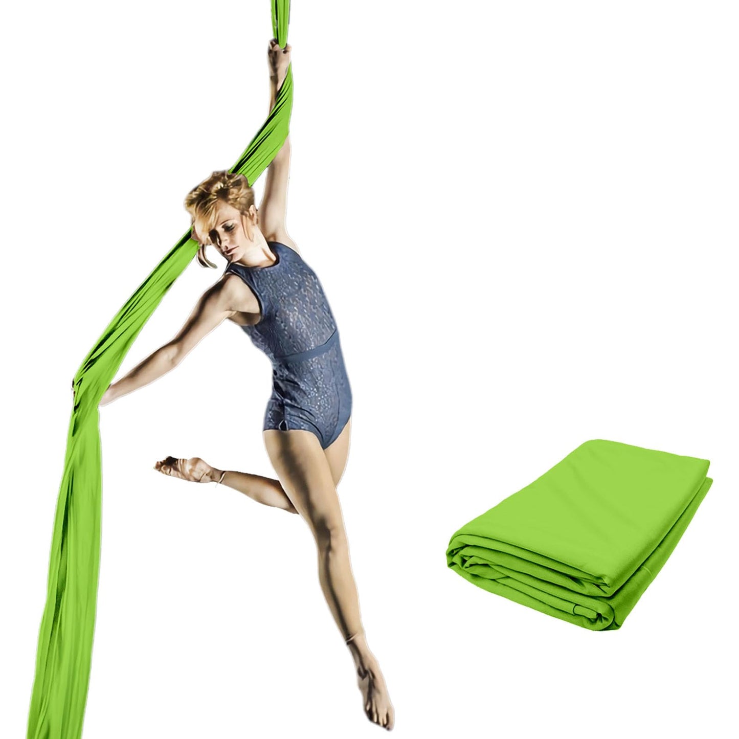 PRIORMAN Aerial Silks Fabric, 9 Yards(8.2mL x 1.5mW) 40D Nylon Medium Stretch Yoga Swing for Acrobatic Flying, Durable Aerial Trapeze for Home, Boost Strength Balance (Fabric Only)