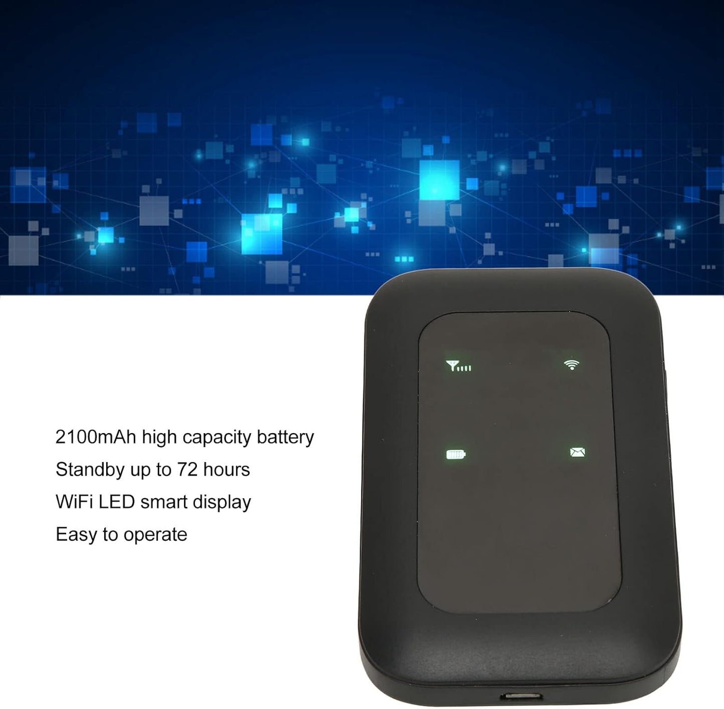 Ejoyous H806 4G Portable Wi Fi Router, Portable Wi Fi Multifunctional Card Inserted High Speed Mobile Wi Fi Hotspot