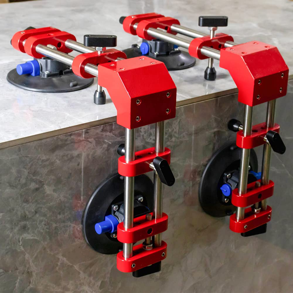HIGHTOP 90 Degree Stone Seam Setter with 6Inch Suction Cup Seam Joining Leveling,Solid Countertop Installation Tool for Quartz slabs ，Granite, Stone, Marble,Tile Gap Regulator