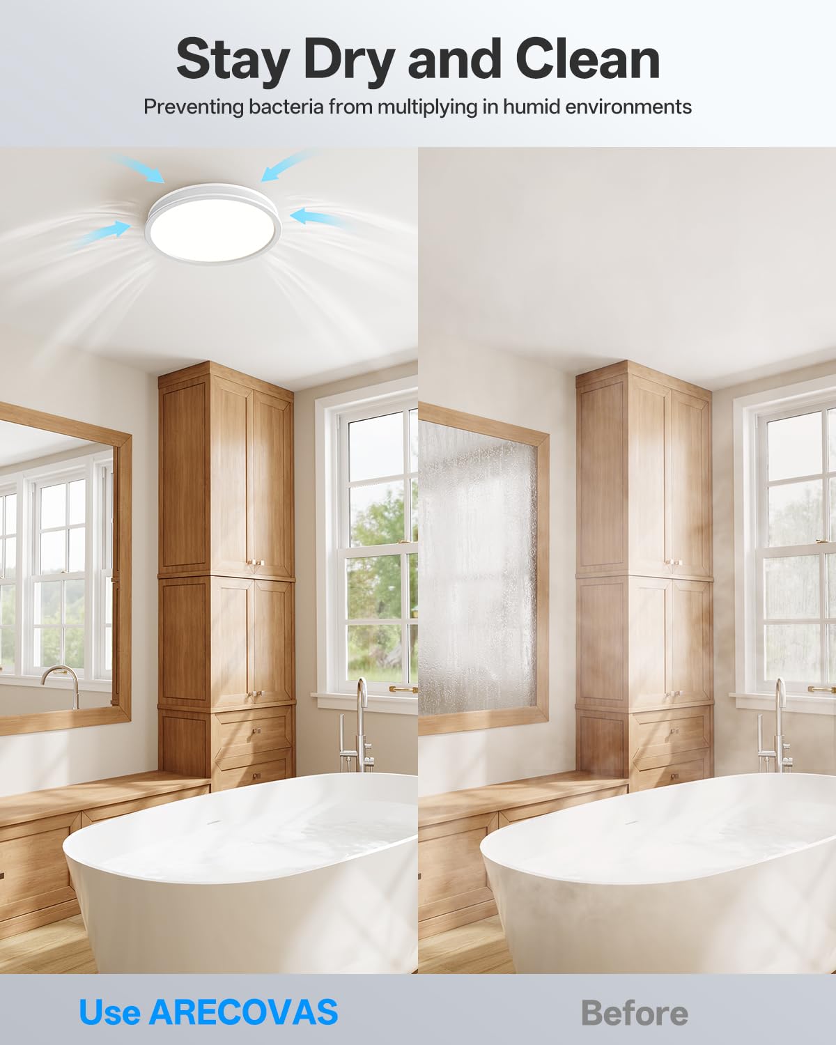 Bathroom Exhaust Fan with RGB Lights, 110CFM/1.0 Sones Vent Fan with 3 Color Temperatures, 5 Adjustable Brightness, Easy to Install, Remote Control, Quiet Ventilation Fan for Bath, Shower, Attic