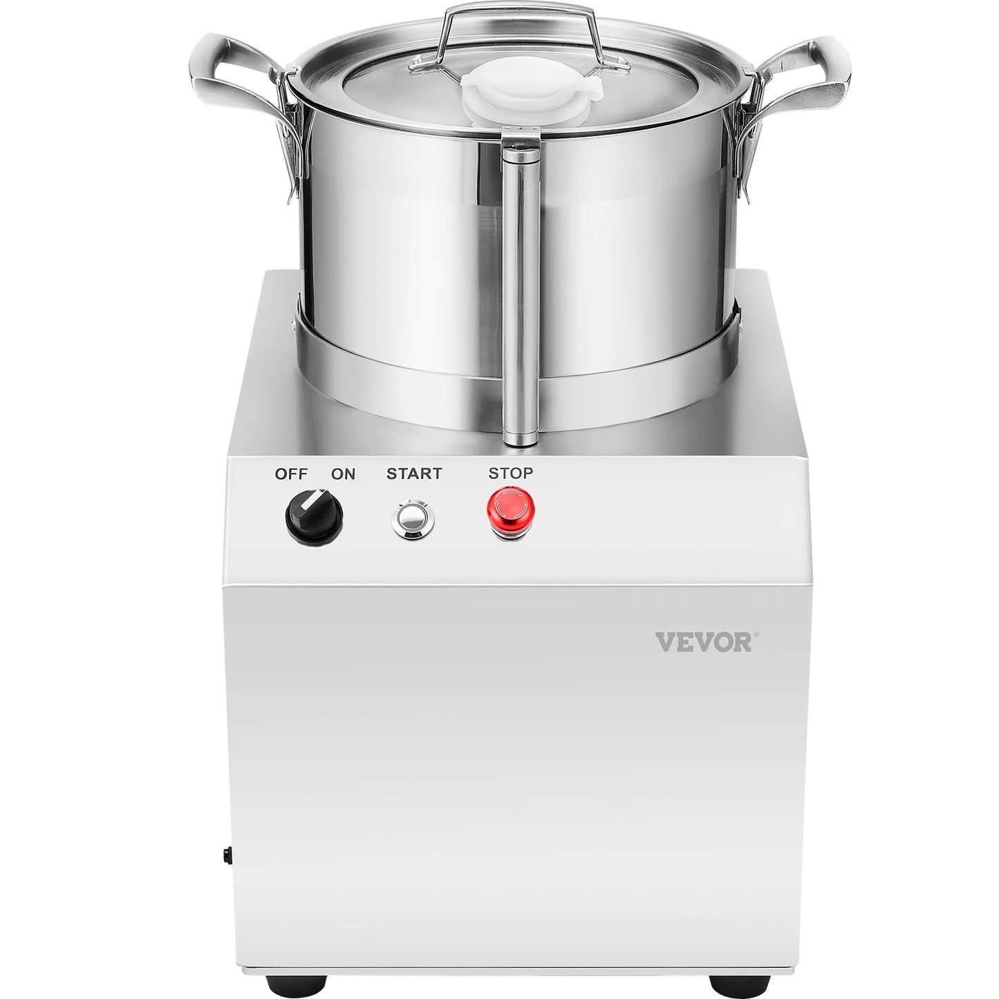 VEVOR Food Processor & Vegetable Chopper, 6.3 Quart Food-Grade Kitchen Chopper, Includes 2 Spare Stainless Steel S-Curve Blades, Commercial Food Processor for Chopping Vegetable, Fruit, Peanut & Meat