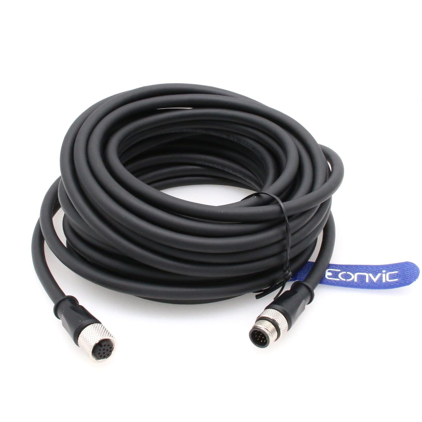 Eonvic M12 Power I/O Cable for Cognex Vision Sensor in-Sight 2000 7000 8000 M12 A-Code 12 Pin Male to Female High Flexible Shielded Sensors Industrial Camera 50M
