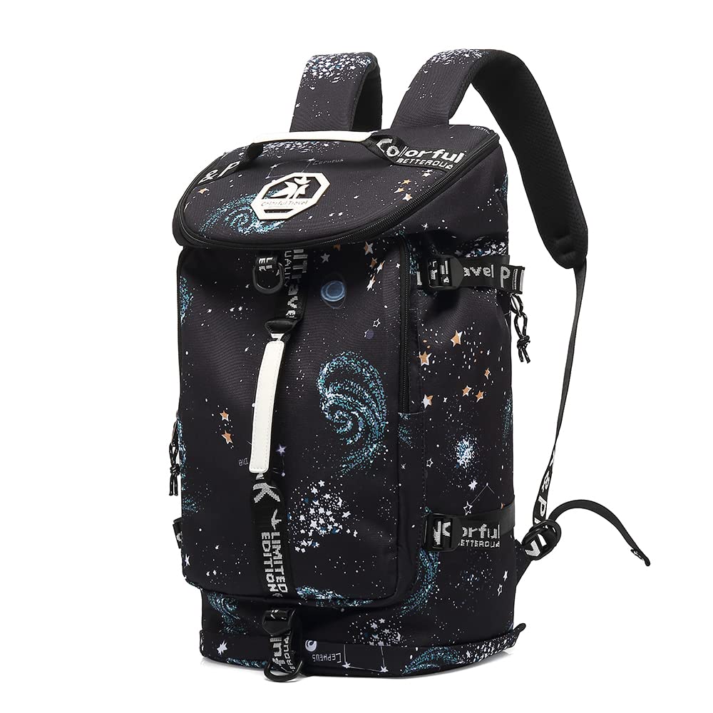 Kalesi Cool Gym Duffle Bag Backpack 4-Way Waterproof with Shoes Compartment for travel Sport Hiking laptop Lightweight