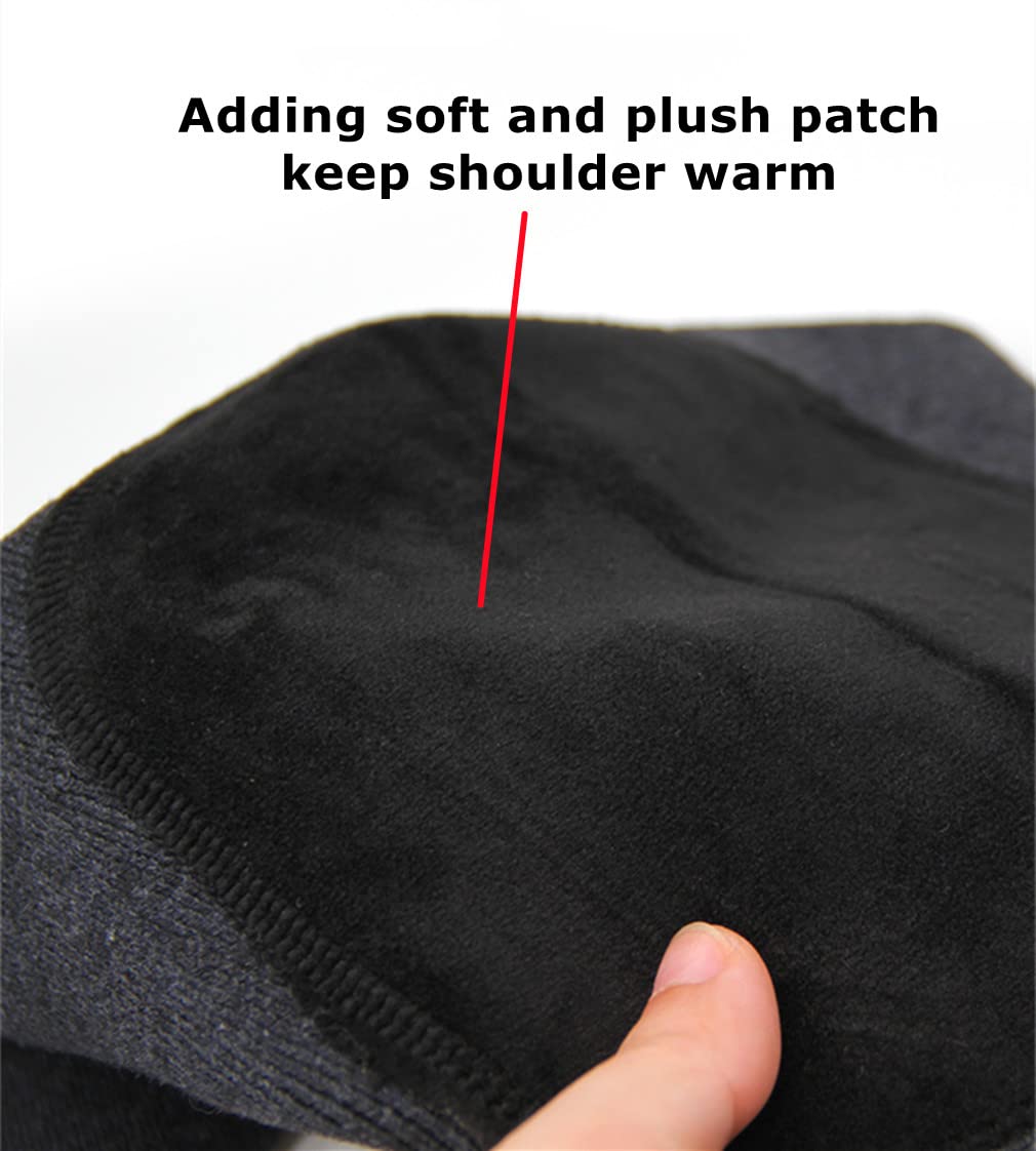 Shoulder Support Brace Warm Shoulder Protection Elastic Wool Shoulder Pad Stability Brace Adjustable Shoulder Warp Sleeve Protector for Pain Relief Injury Recovery Compression Arthritis Chronic Unisex