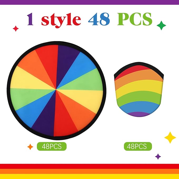 Gejoy Foldable Flying Disc Fans Bulk with Bags 9.8 Inch DIY Sublimation Handheld Cooling Fan Beach Flying Disc for Summer Outdoor Games Activities Birthday Wedding Party Favors
